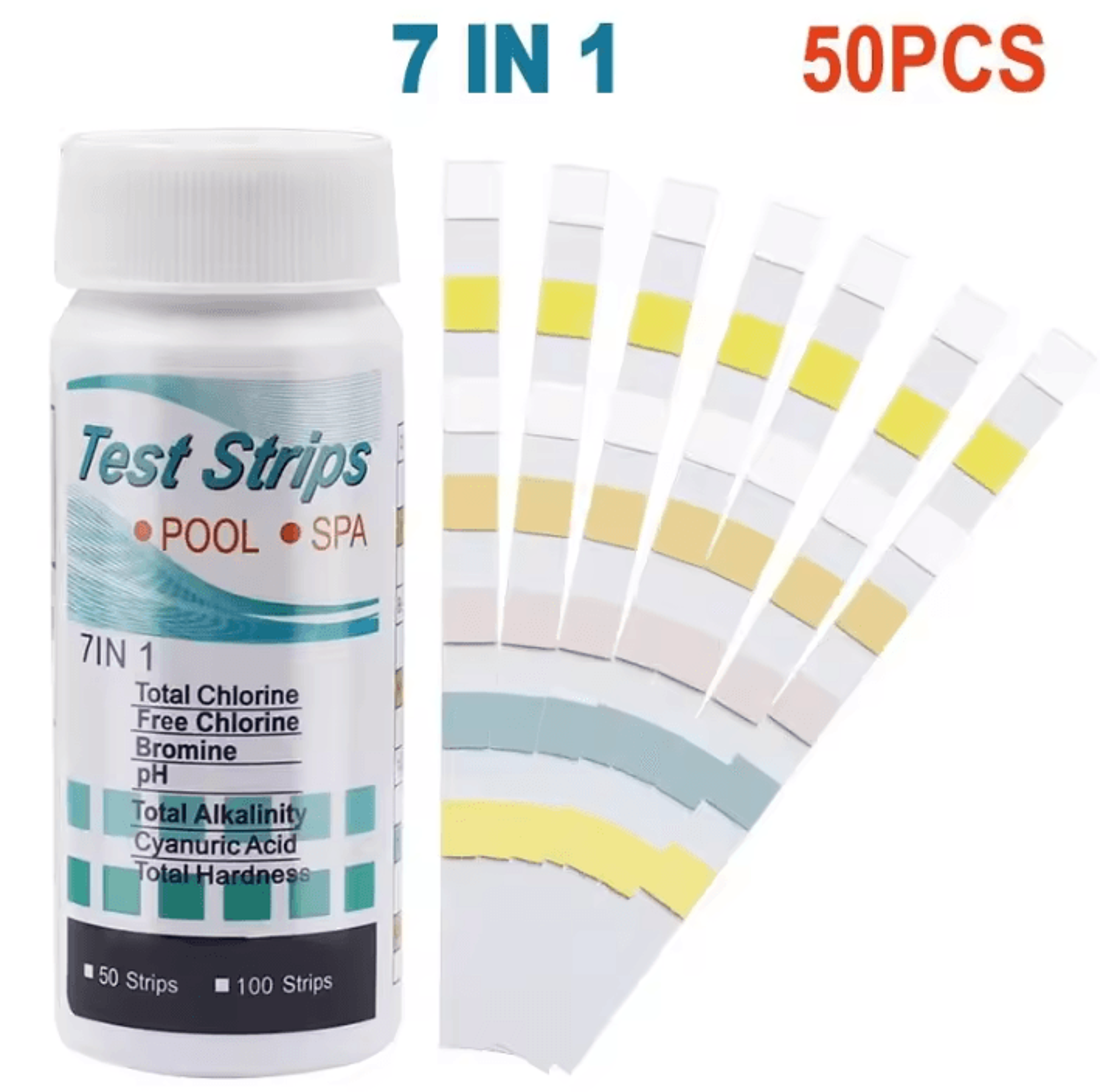 3 In 1 Pool Test Strips For Chlorine PH And Alkalinity Testing 2