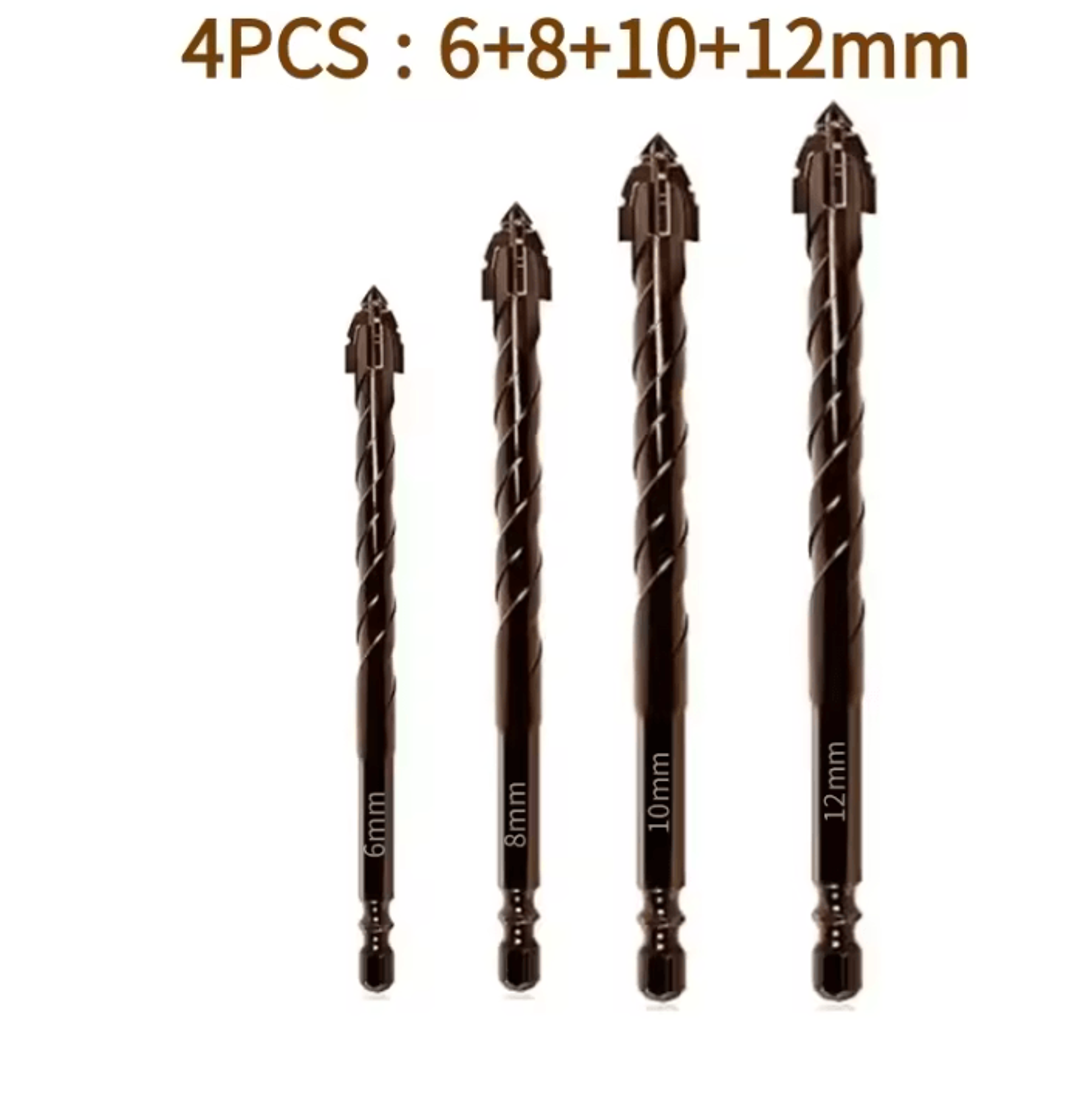 FourEdge Carbide Eccentric Drill Bit For Tile Concrete And Brick 6