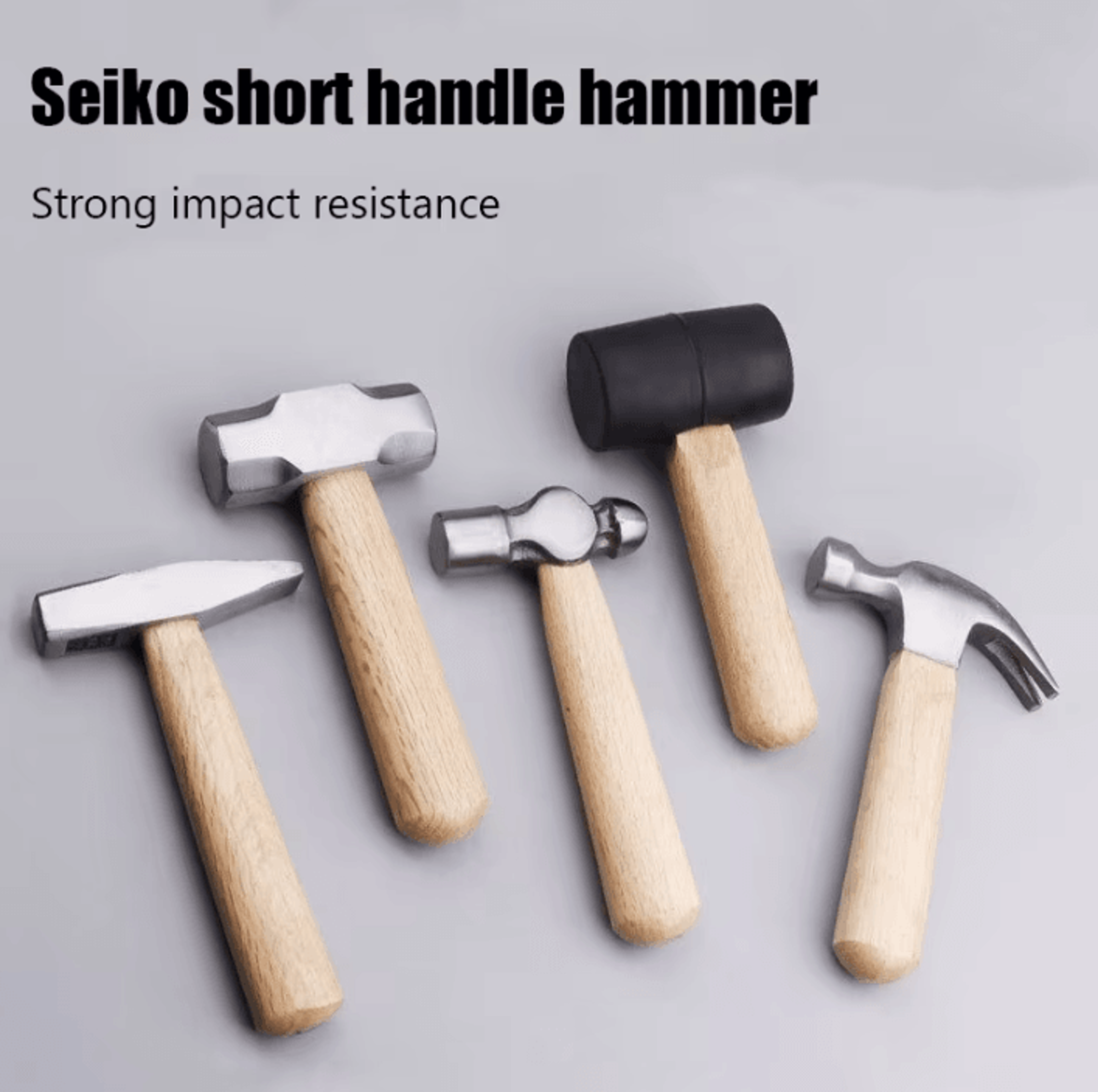 Mini High Carbon Steel Hammer With Solid Wood Handle 0