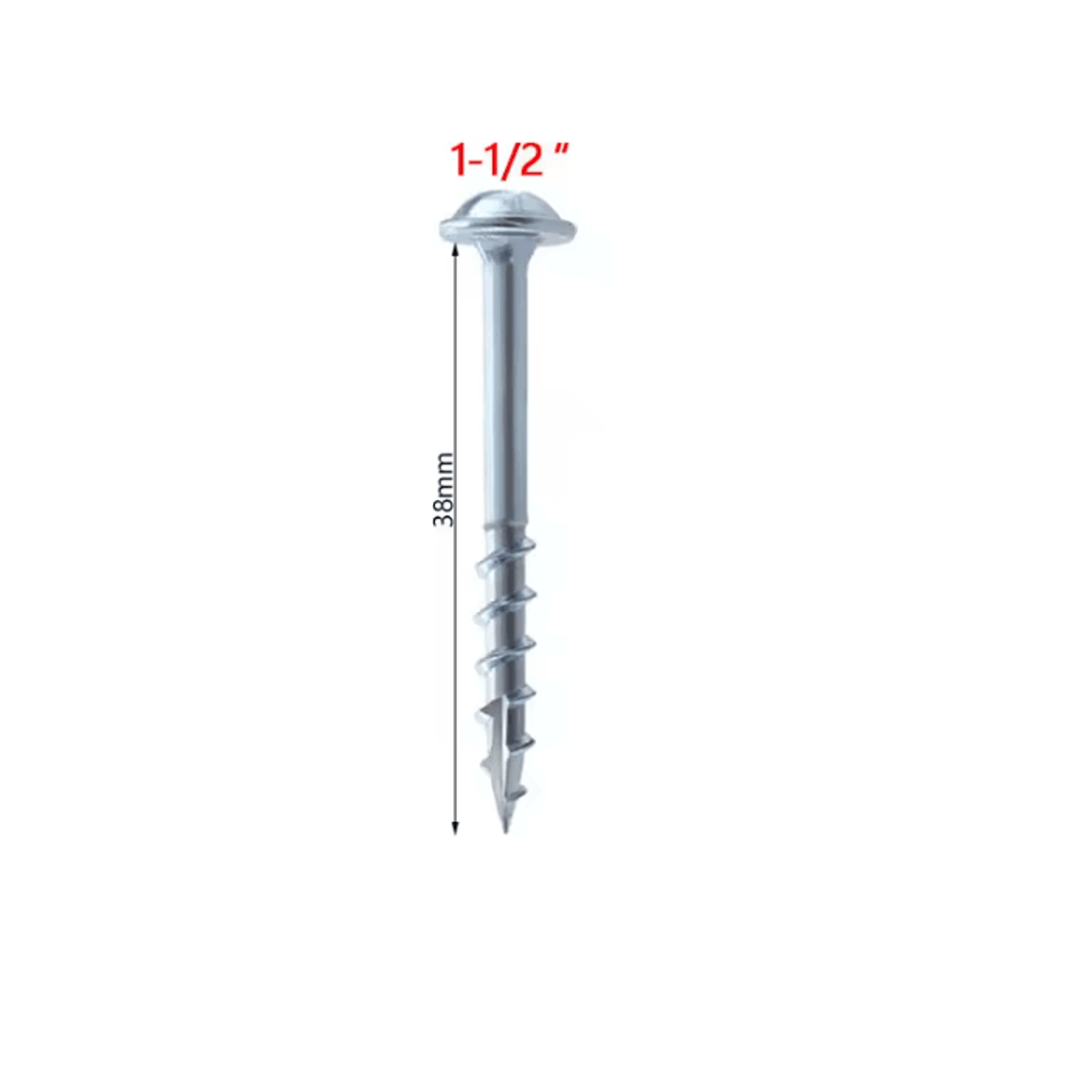 100 Piece Galvanized Pocket Hole Screws For Woodworking 6