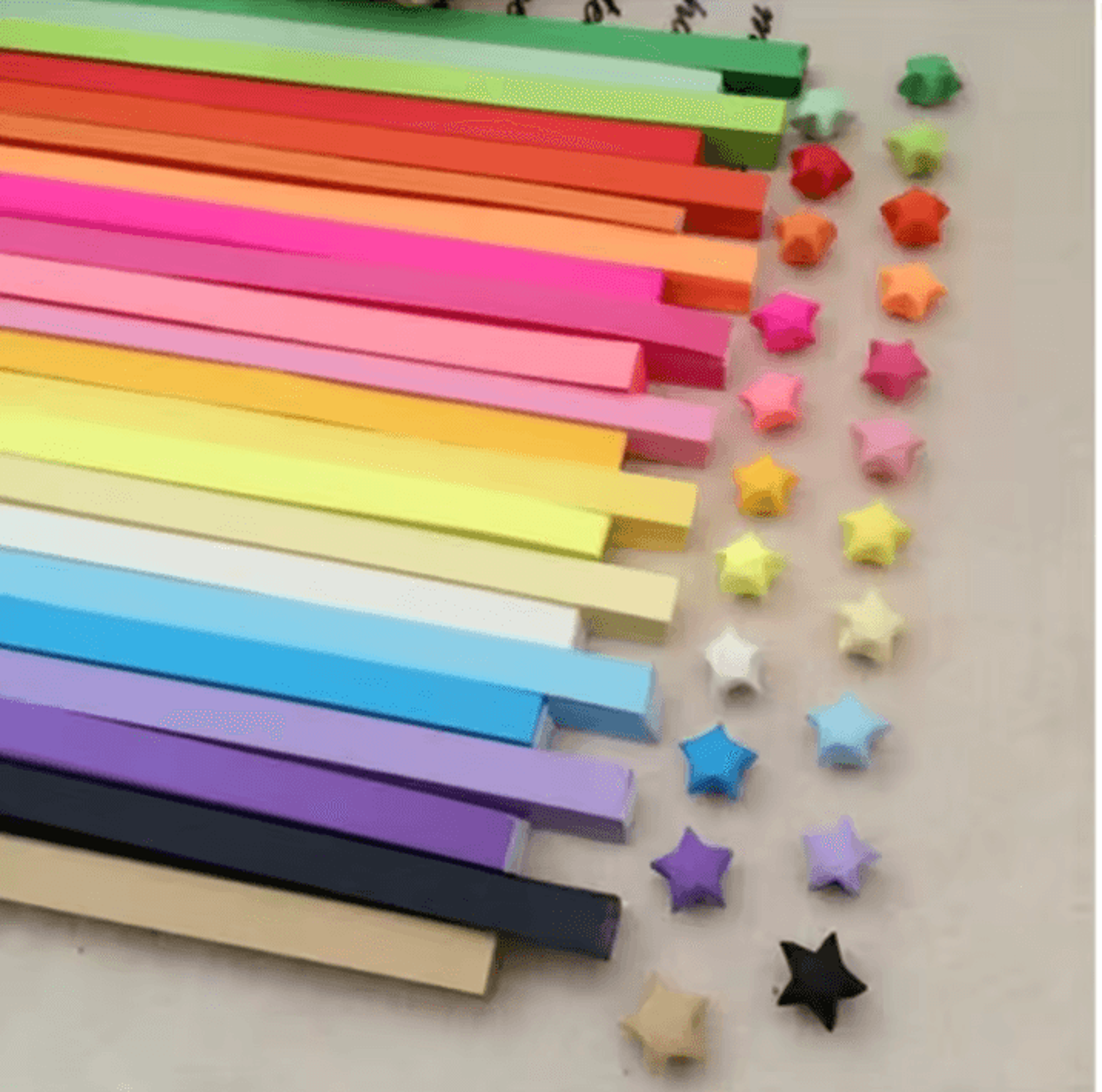 Colorful Lucky Star Origami Paper Strips Folding Craft Kit 2