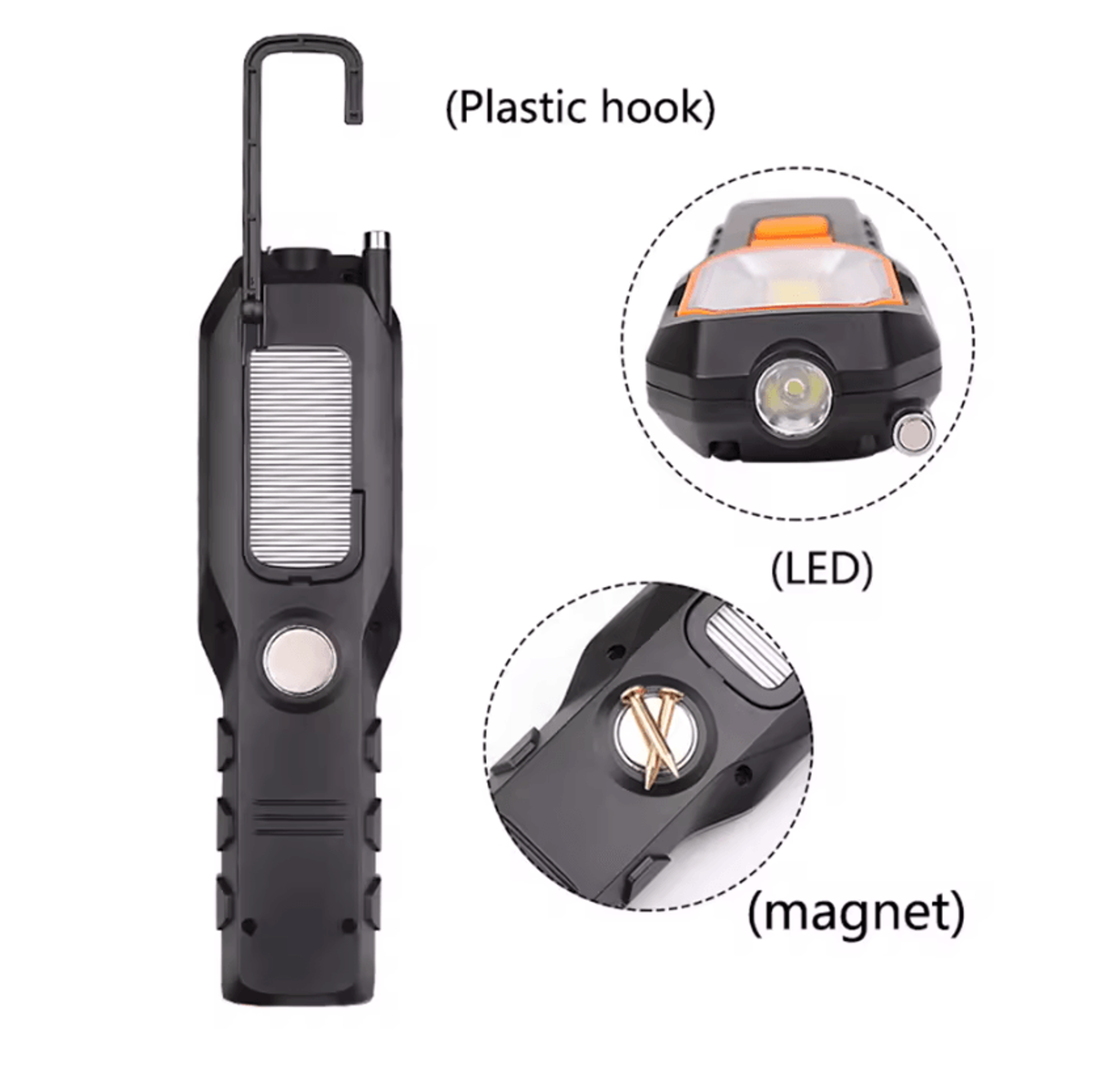 Portable Rechargeable COB LED Work Light For Car And Camping 0