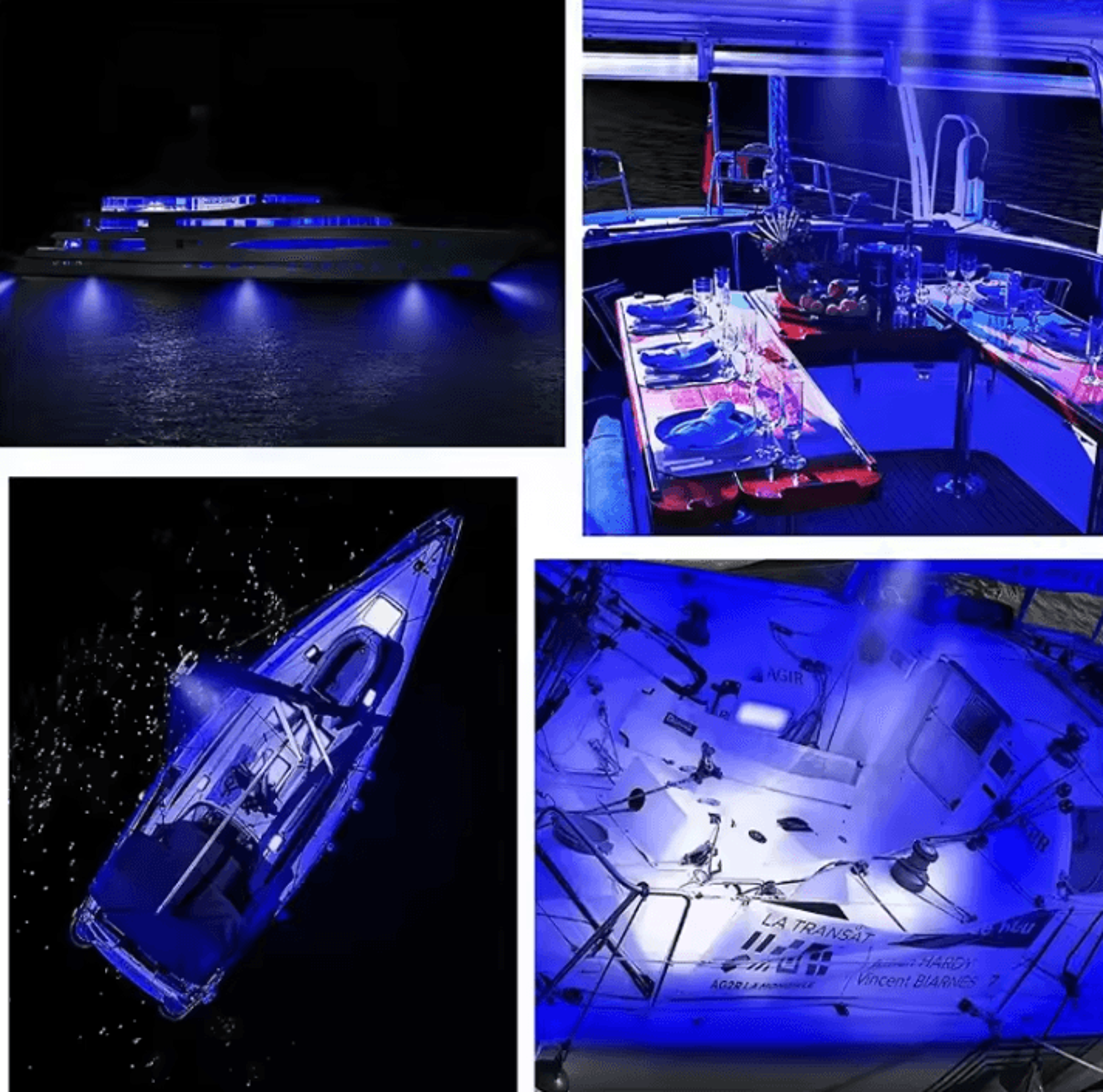 Waterproof LED Boat Navigation Strip Lights For Bow And Stern 0