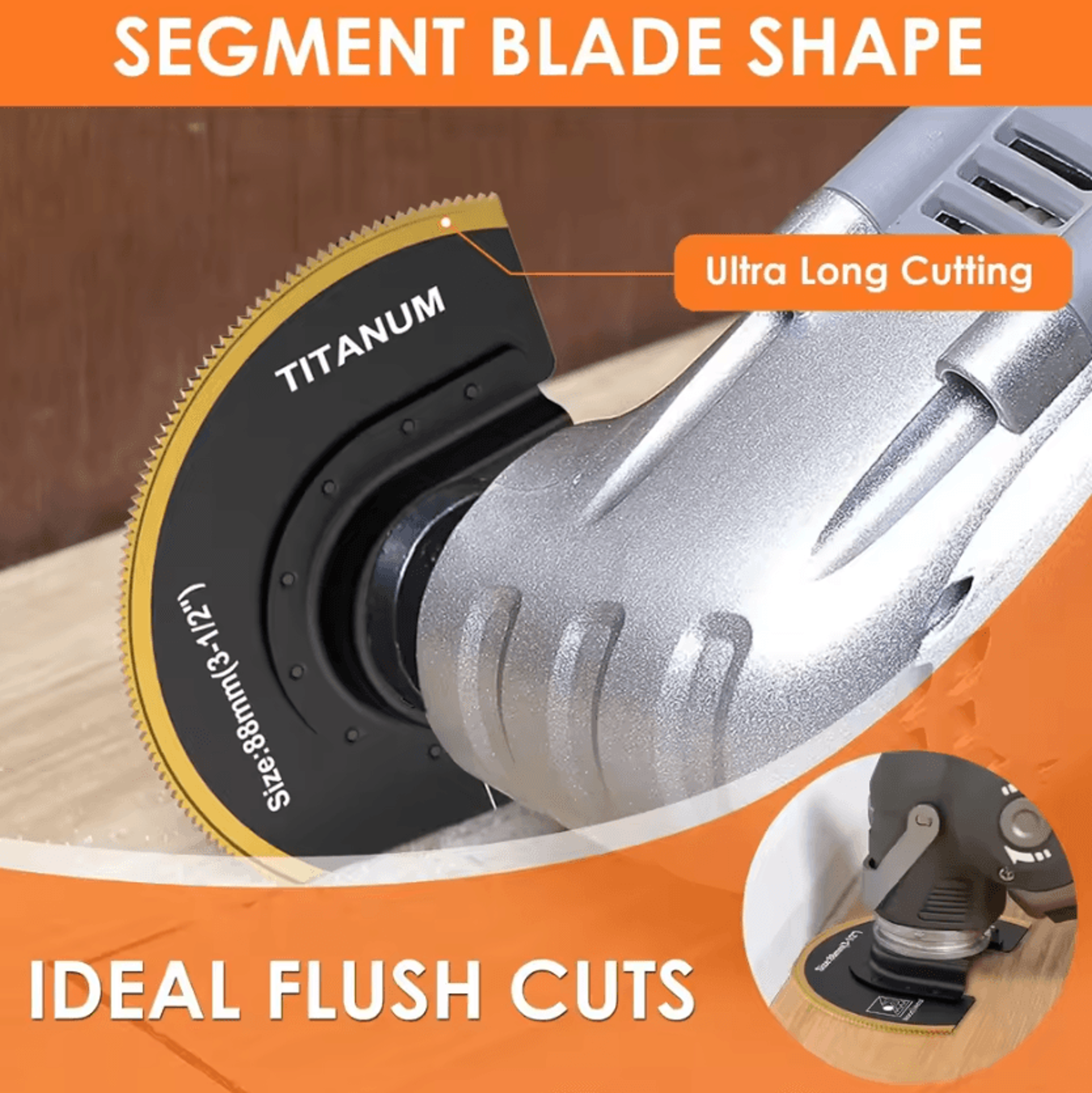 3 Or 6 Piece Titanium Oscillating Saw Blade Kit For Metal And Woods 0