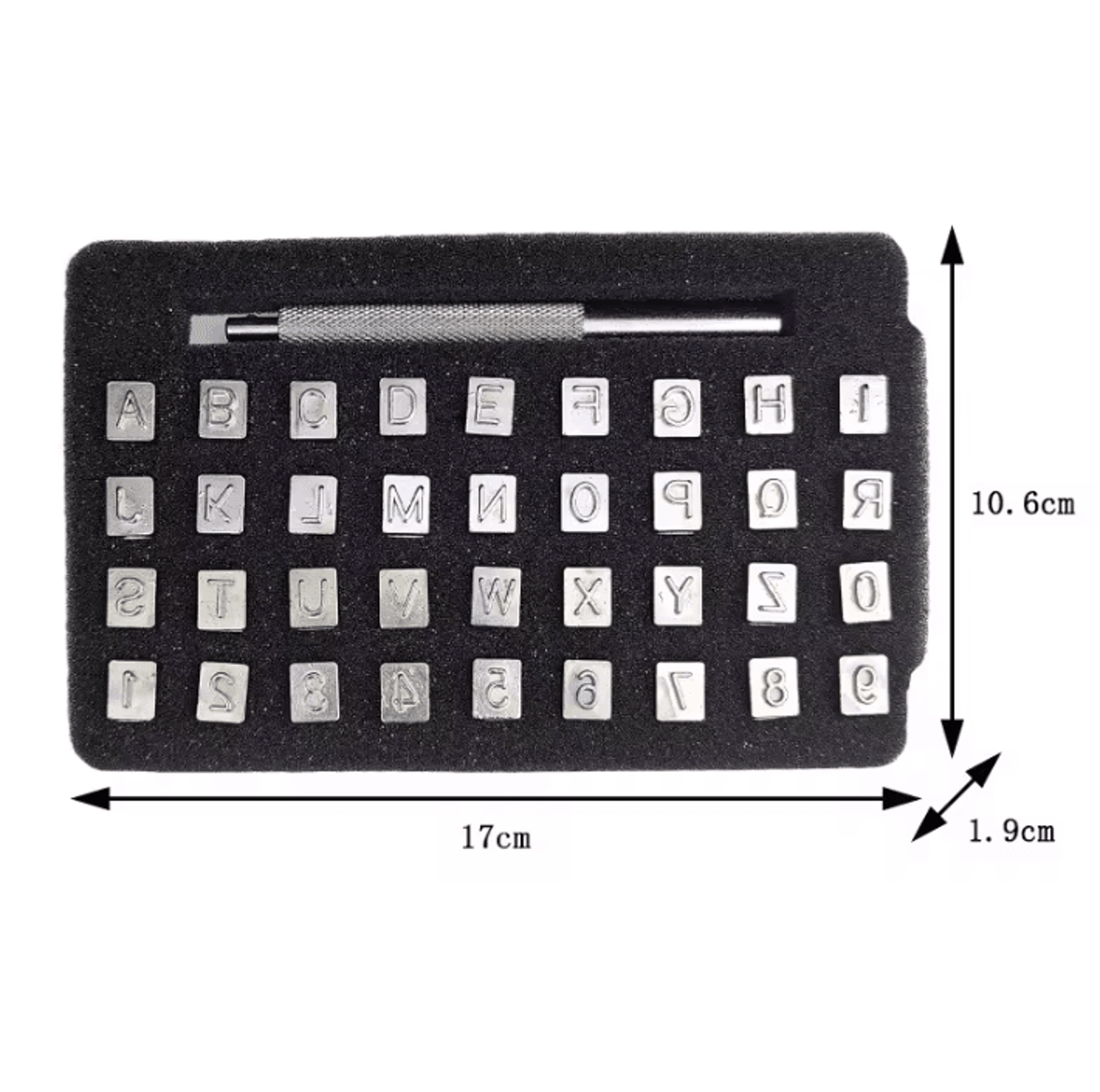 36 Piece 3mm Or 6mm Alphabet And Number Metal Stamp Punch Set 5