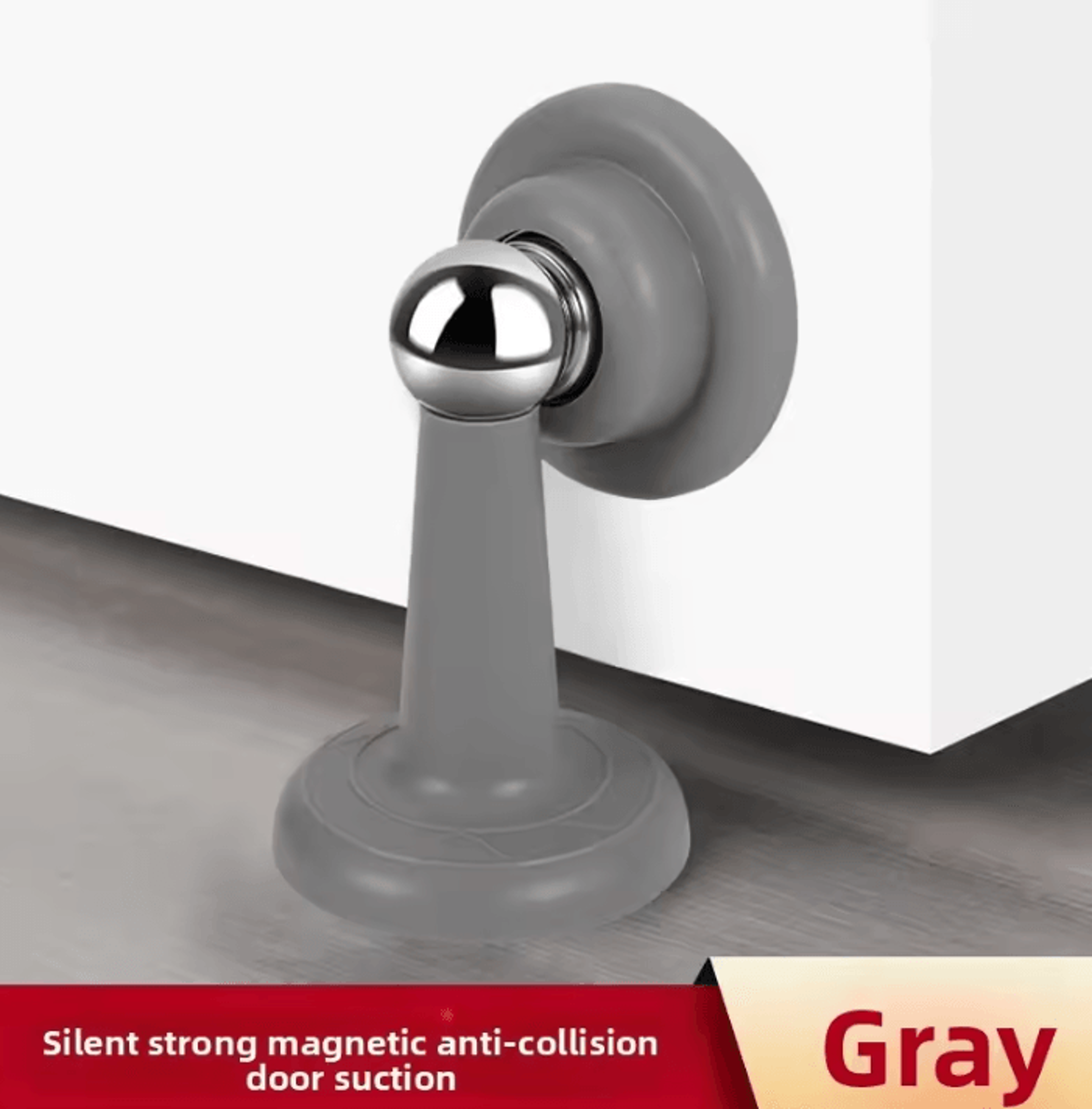 No Drill Silicone Magnetic Door Stopper And Wall Protector 7