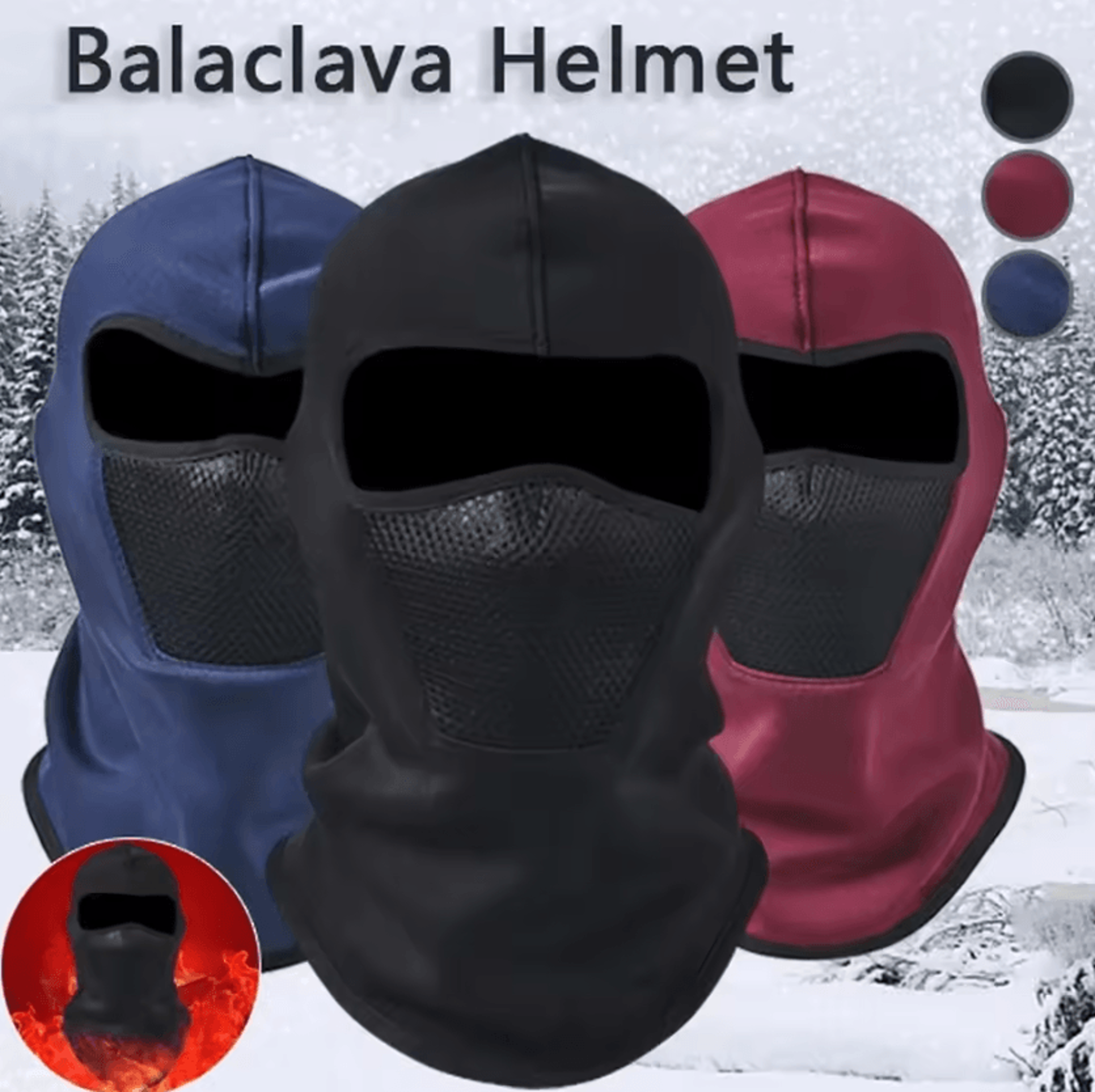 Winter Fleece Motorcycle Balaclava Full Face Mask 1