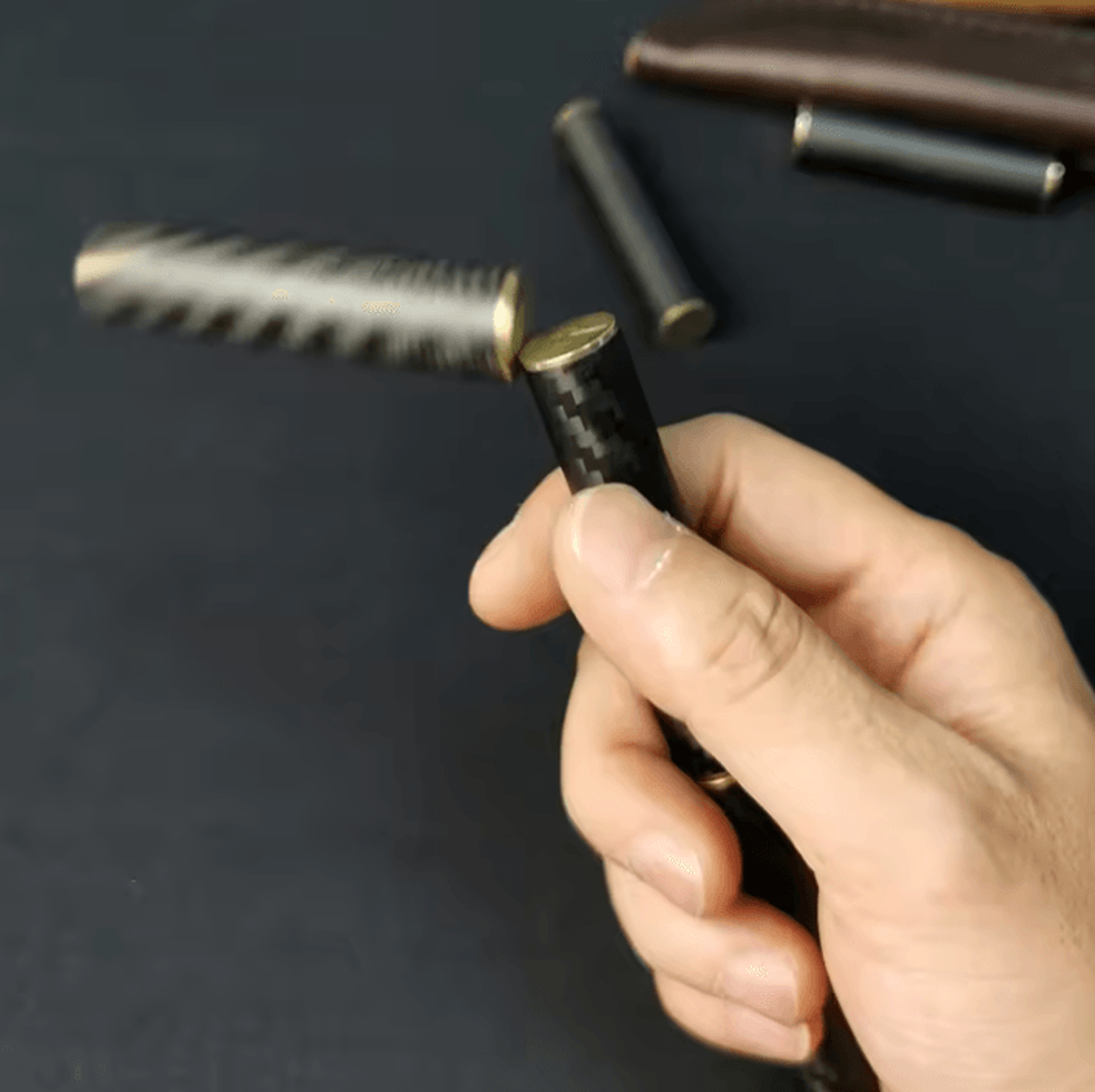 Magnetic Carbon Fiber EDC Fidget Spinner Stick 1