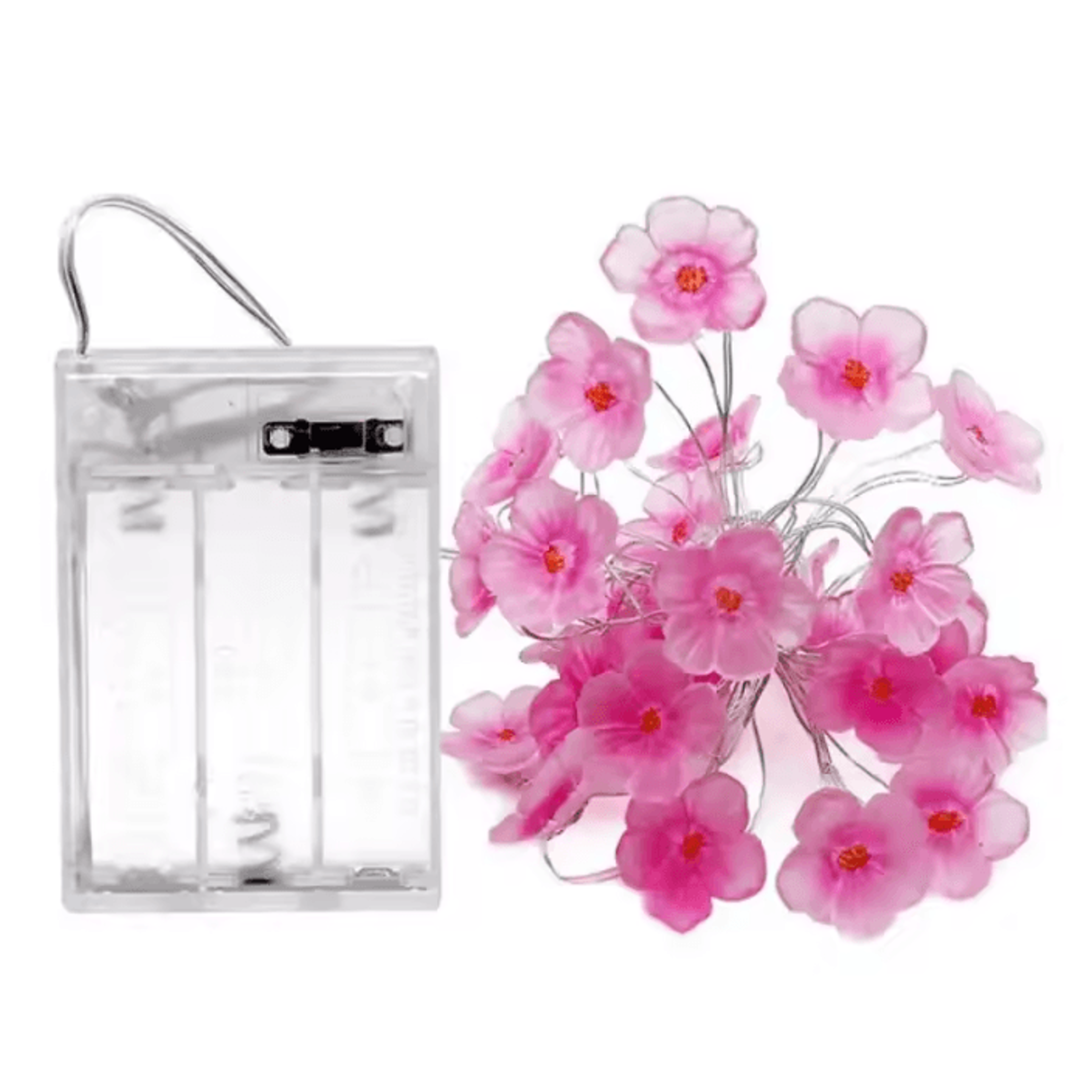 30 LED Pink Cherry Blossom Fairy String Lights 2