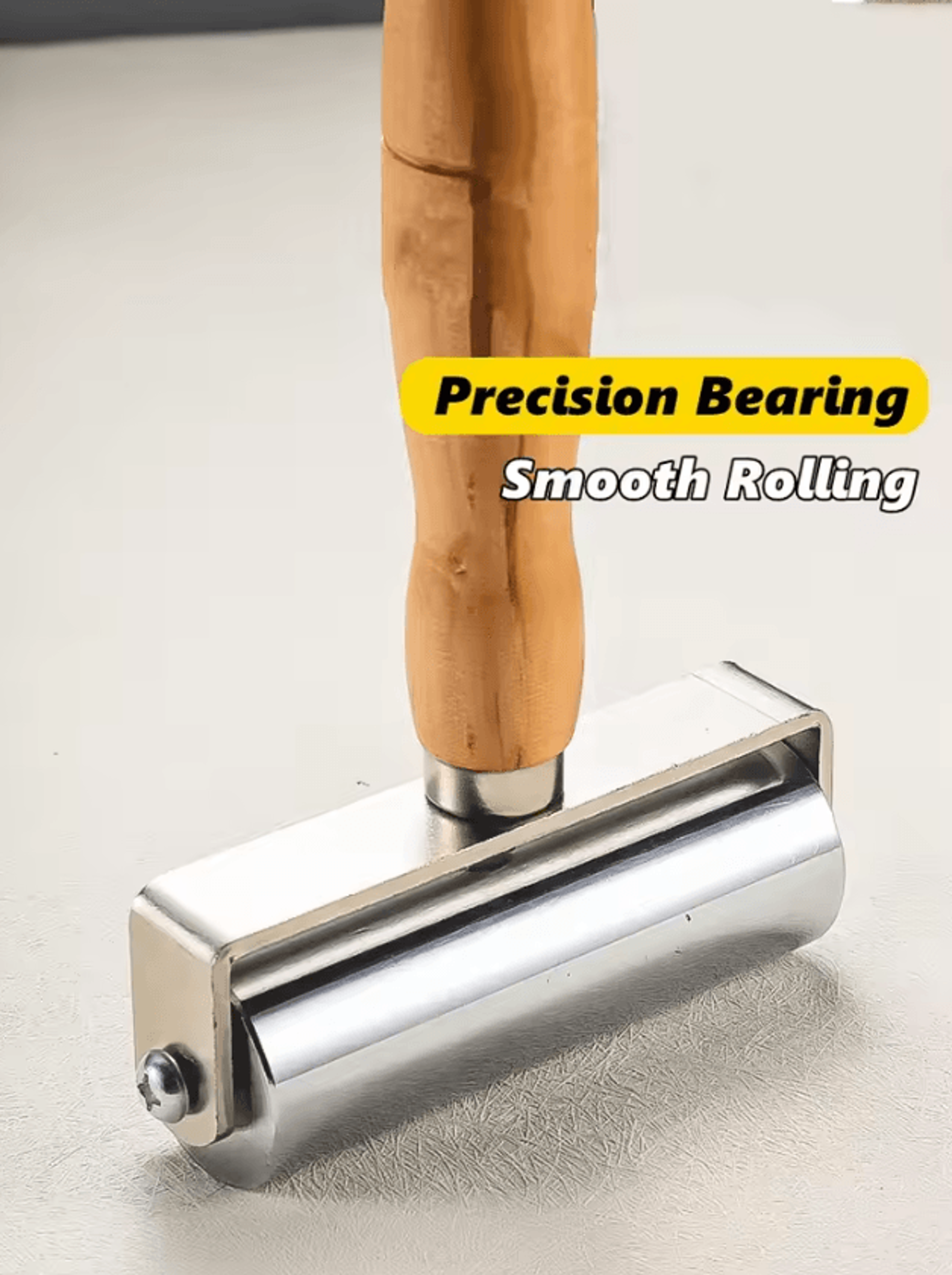 Leather Press Edge Roller With Wooden Handle 2