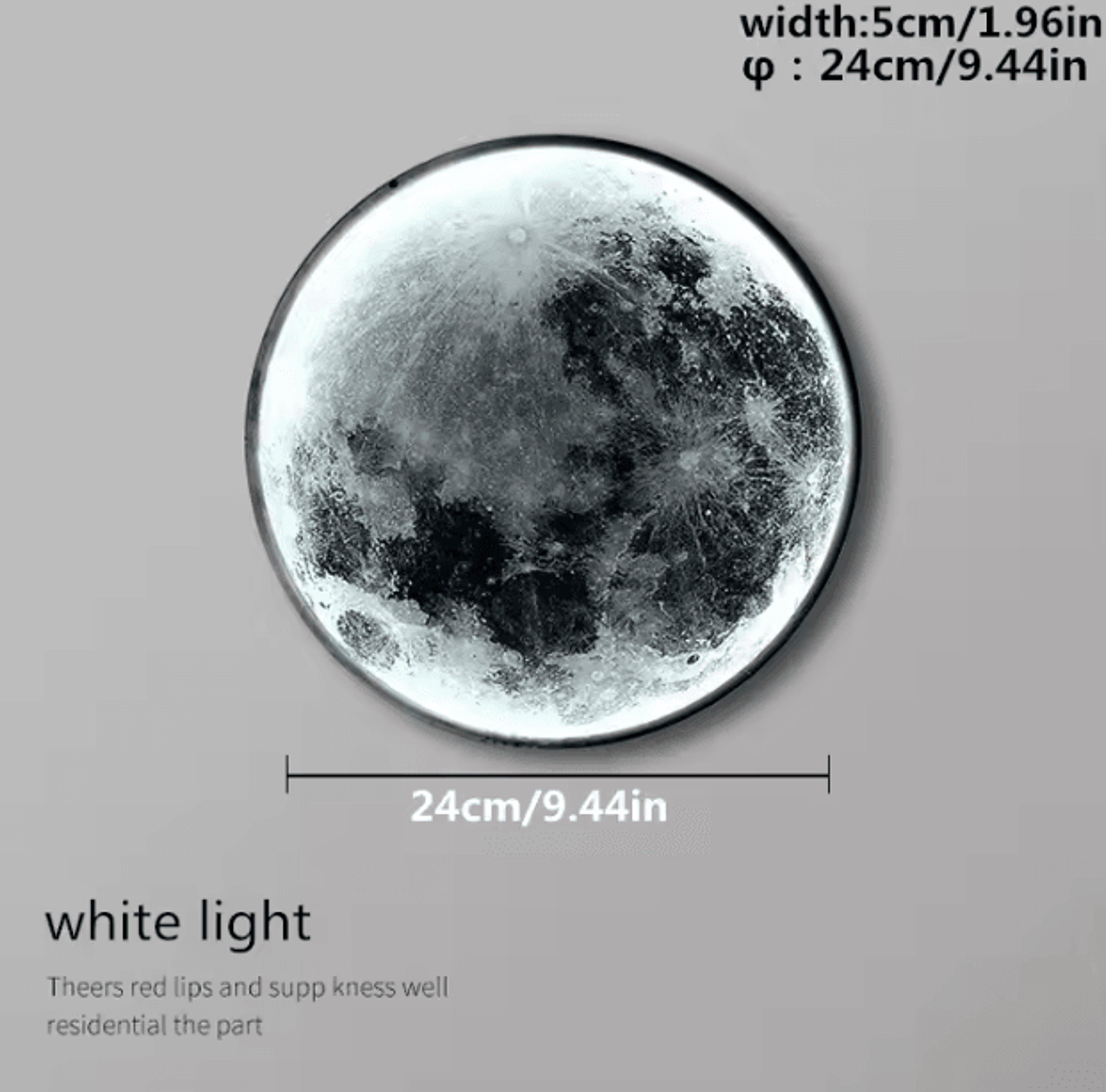 3D Moon LED Wall Light Mural 5