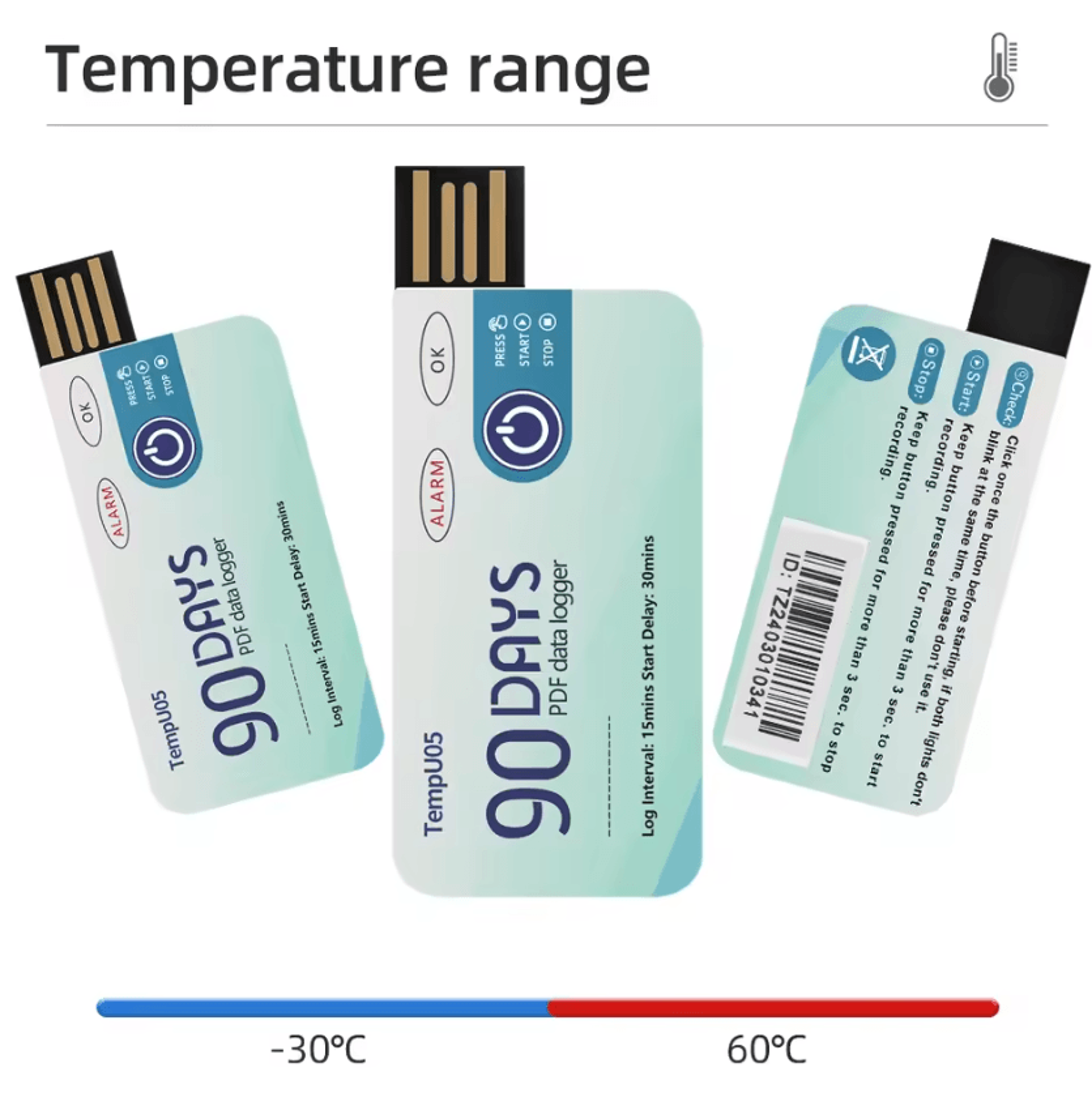 6090 Day USB Temperature Data Logger 0