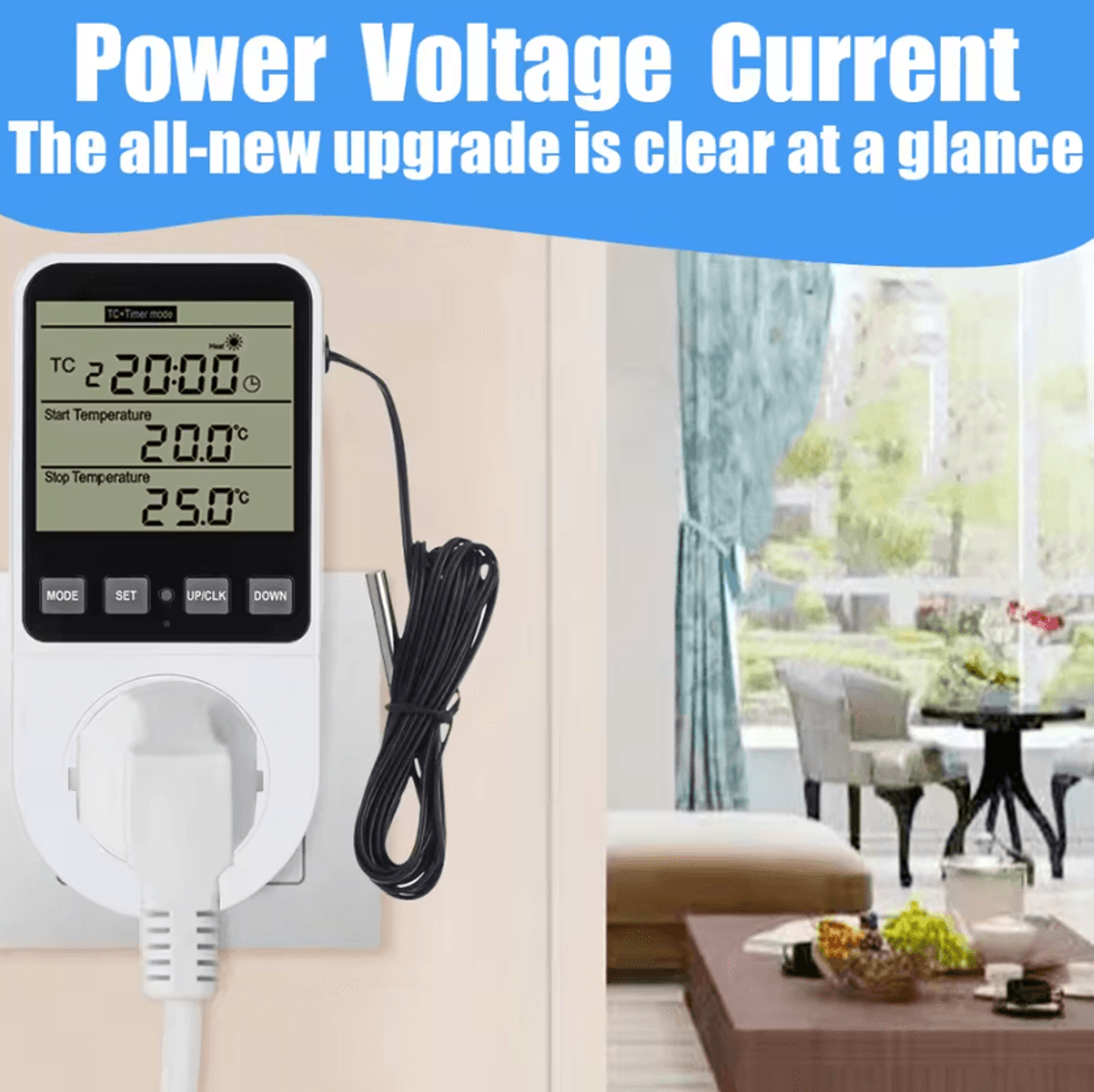 AC120240V Digital Temperature Controller Socket With Timer 1