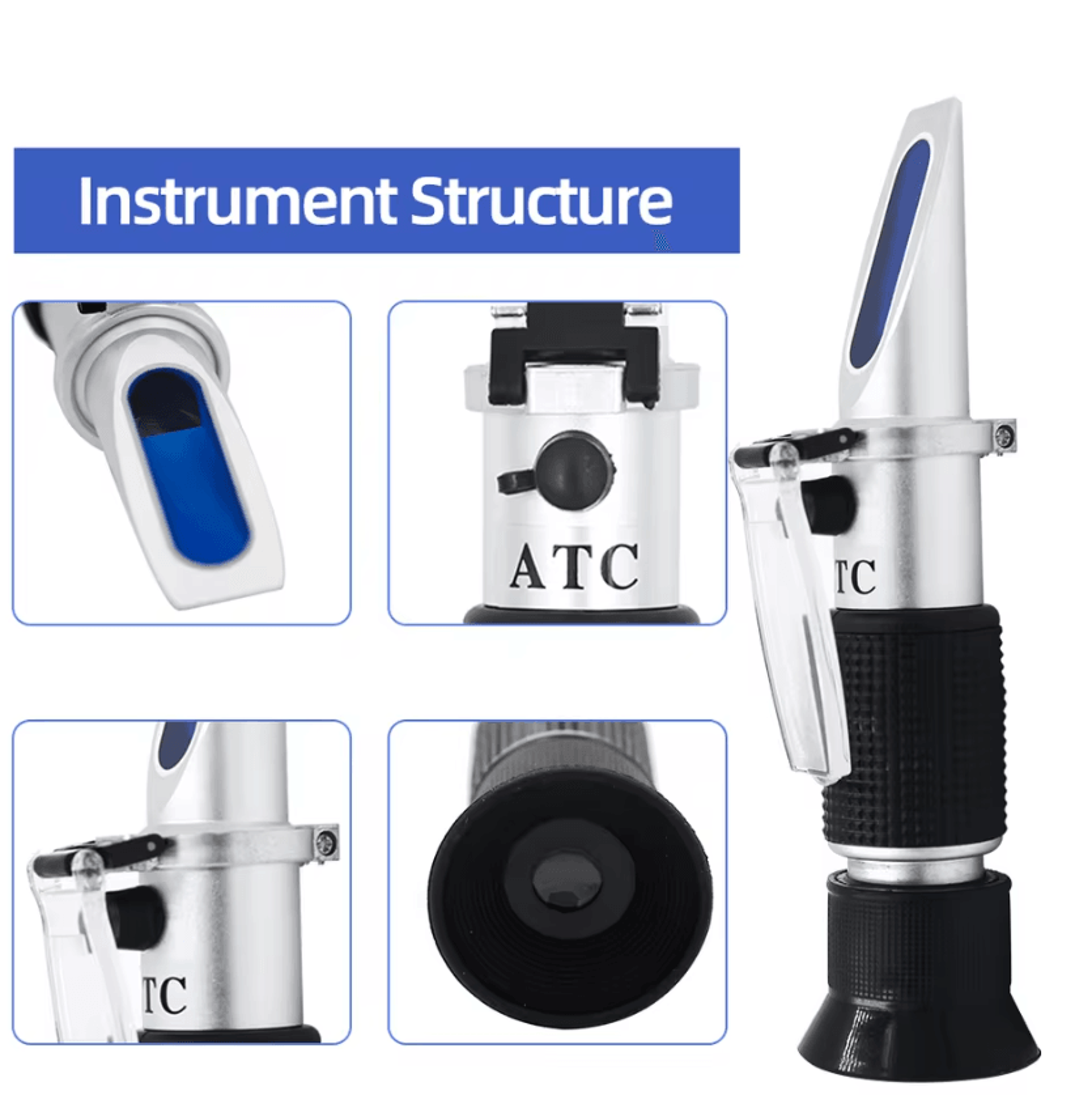 010 Brix Handhelds Sugar Refractometer With ATC 3
