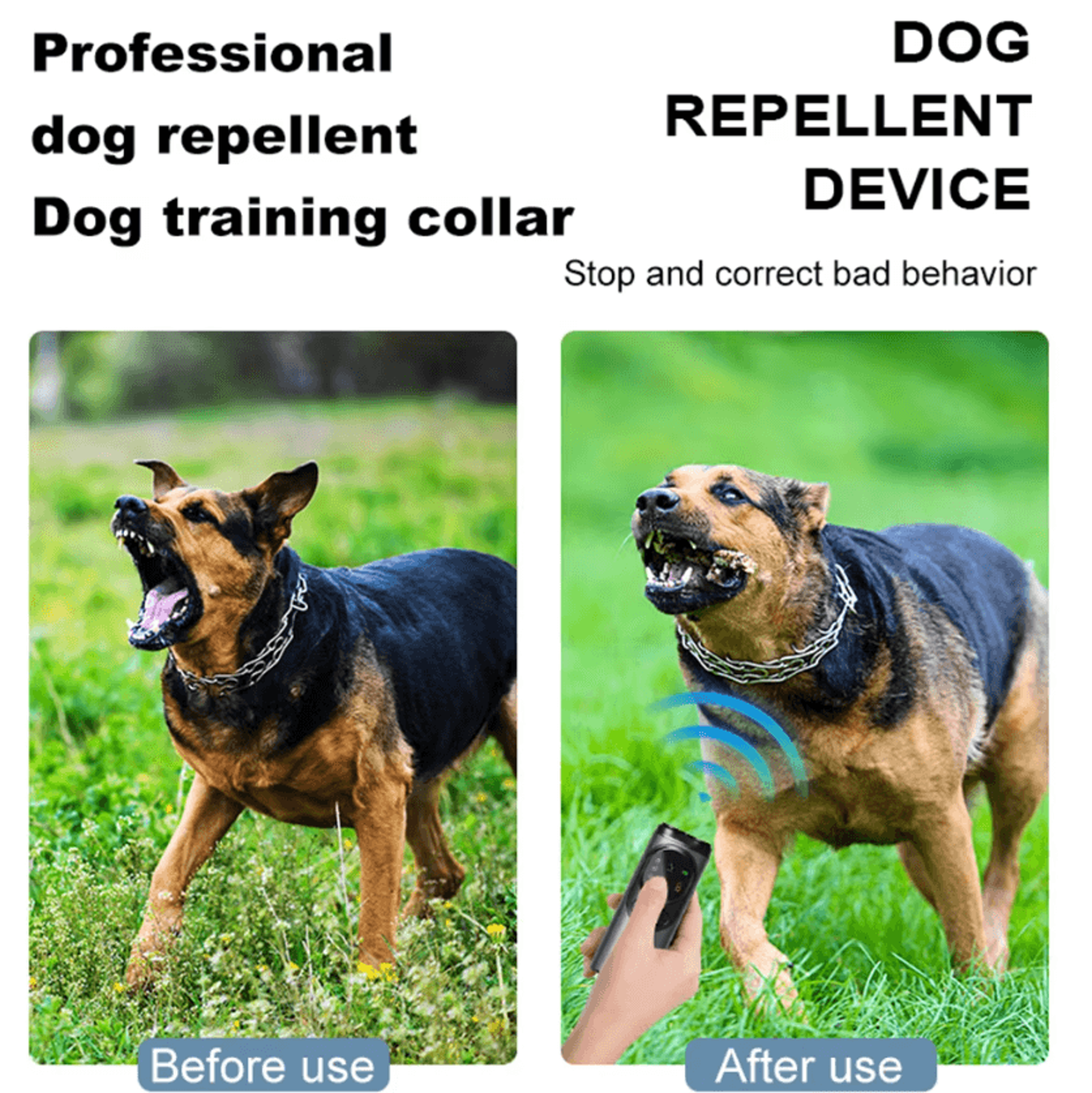 Rechargeable Ultrasonic Dog Bark Deterrent With LED Flashlight 2