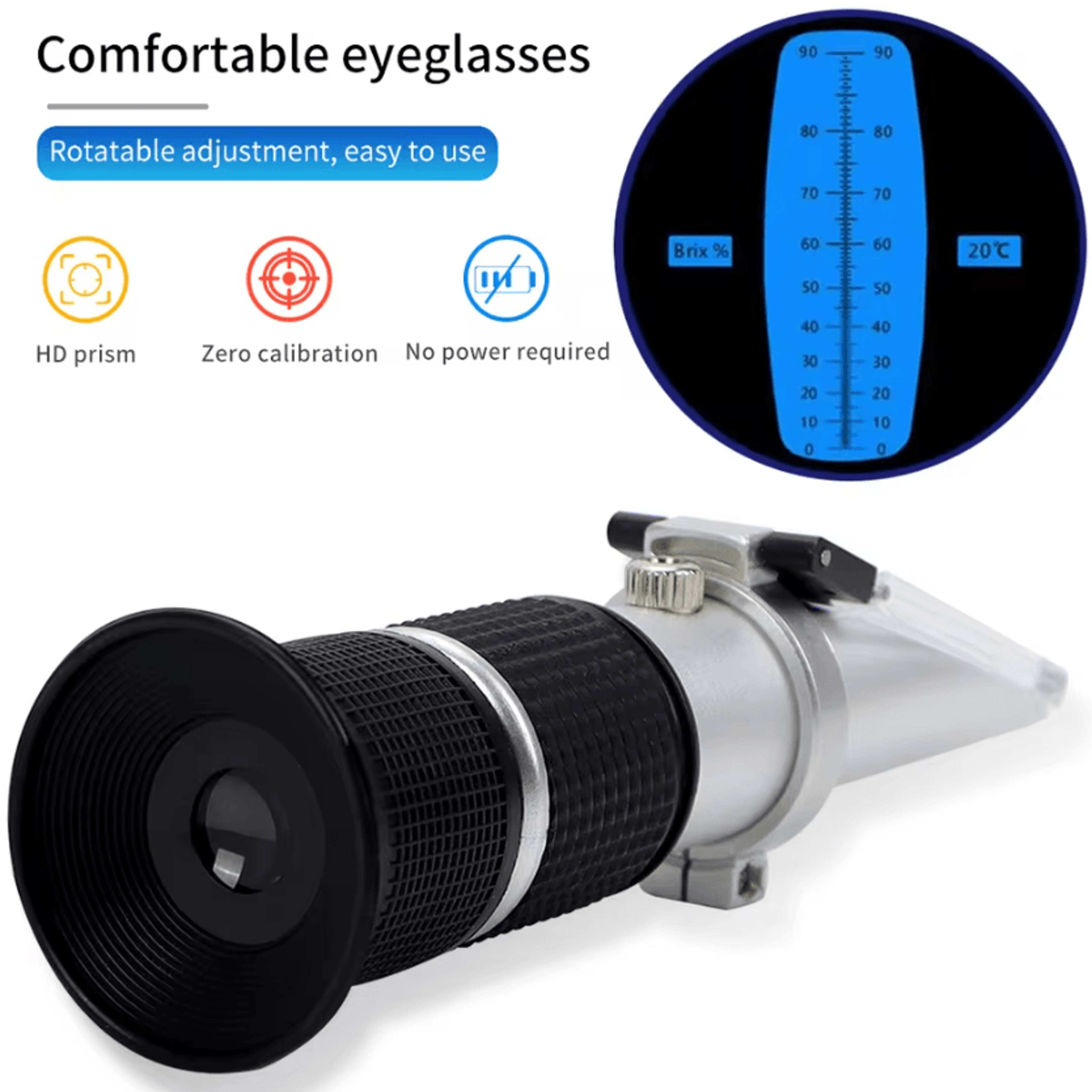 090 Brix Handheld Sugar Refractometer With ATC 0