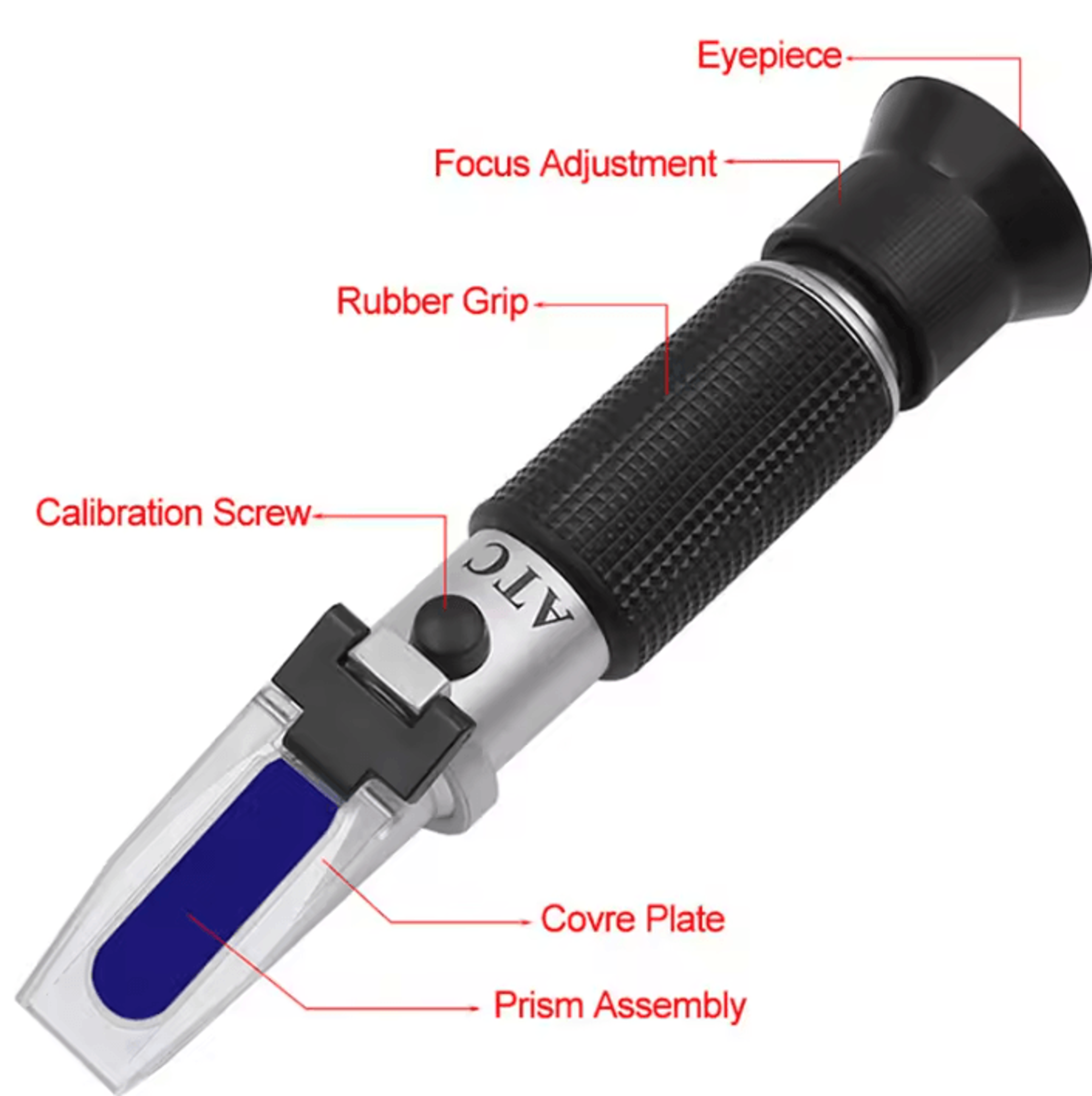 090 Brix Handheld Sugar Refractometer With ATC 1