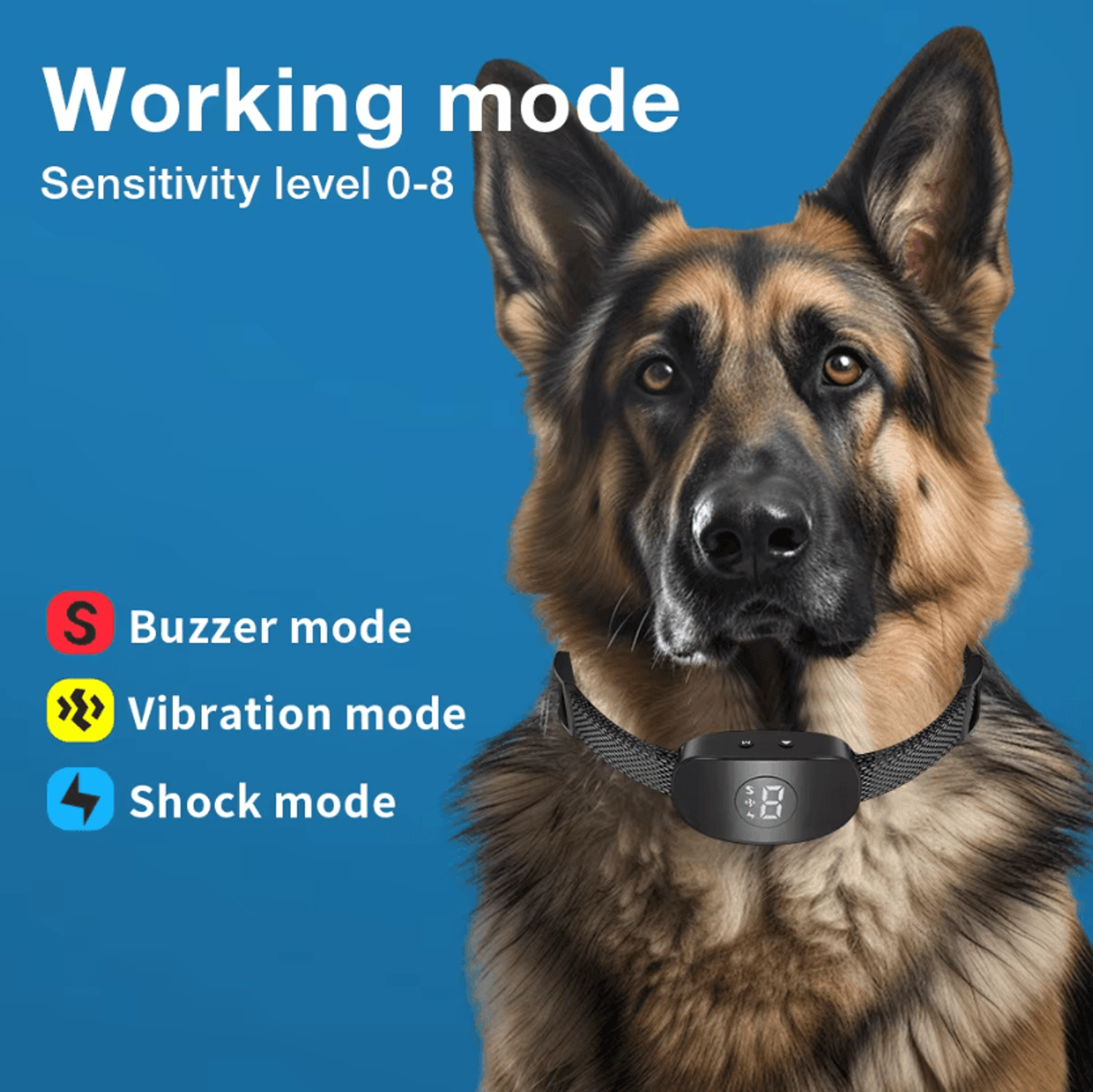 Rechargeable Automatic Anti Bark Dog Collar With Beep Vibration And Static Training 2