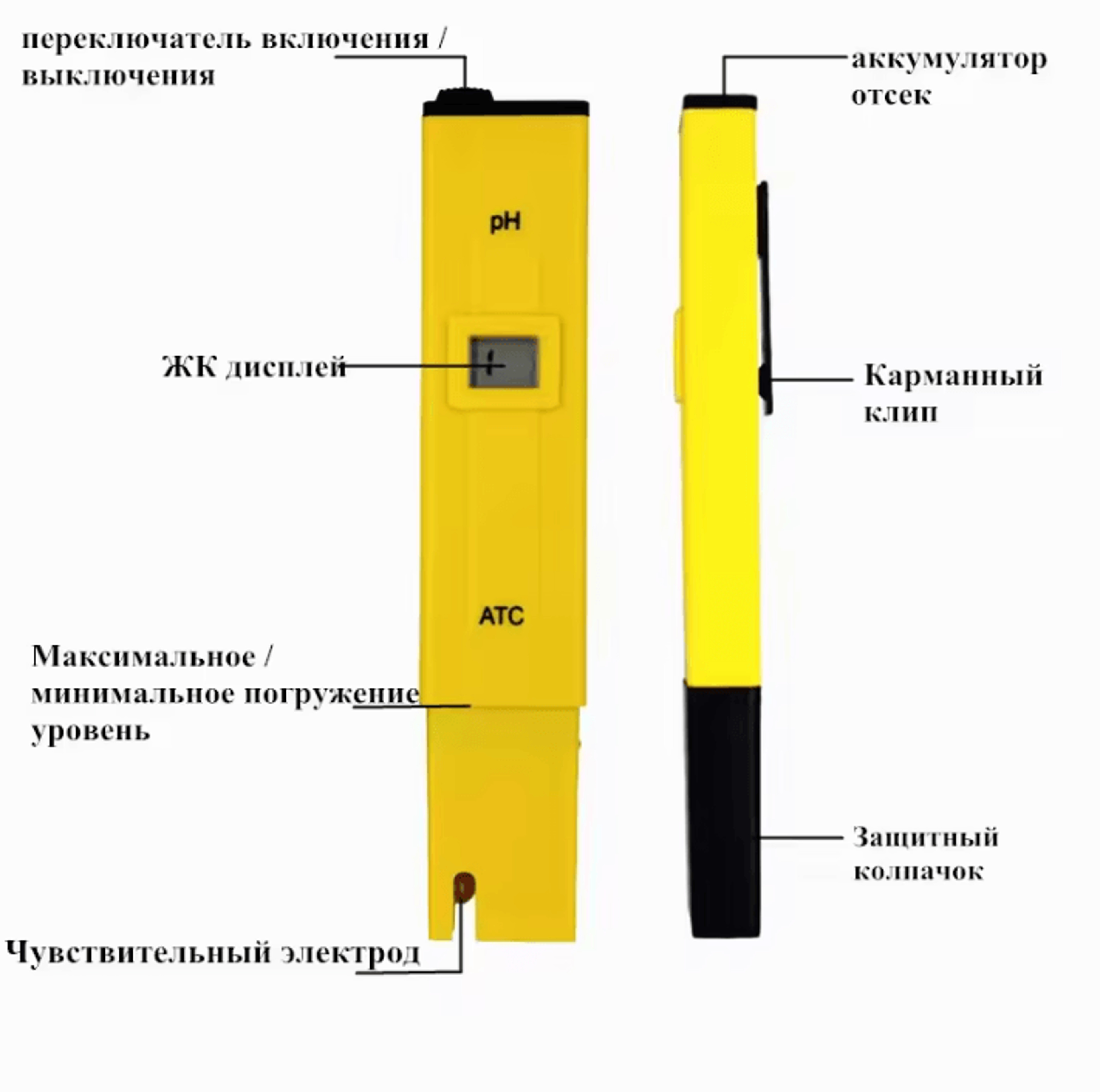 Portable Digital PH Meter Pen 014 For Water Testing 2