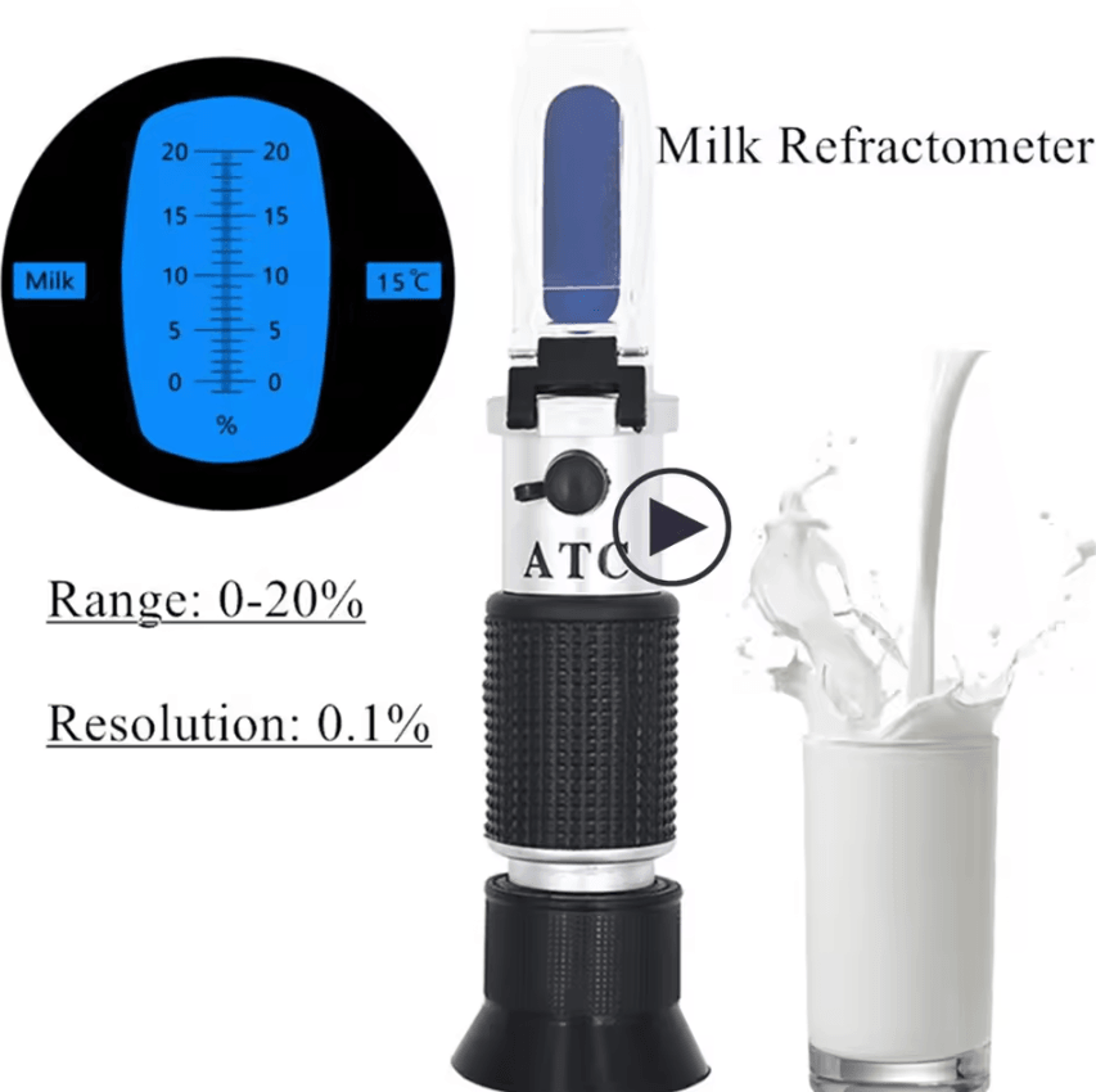 020 Brix Handheld Sugar Refractometer With ATC 0