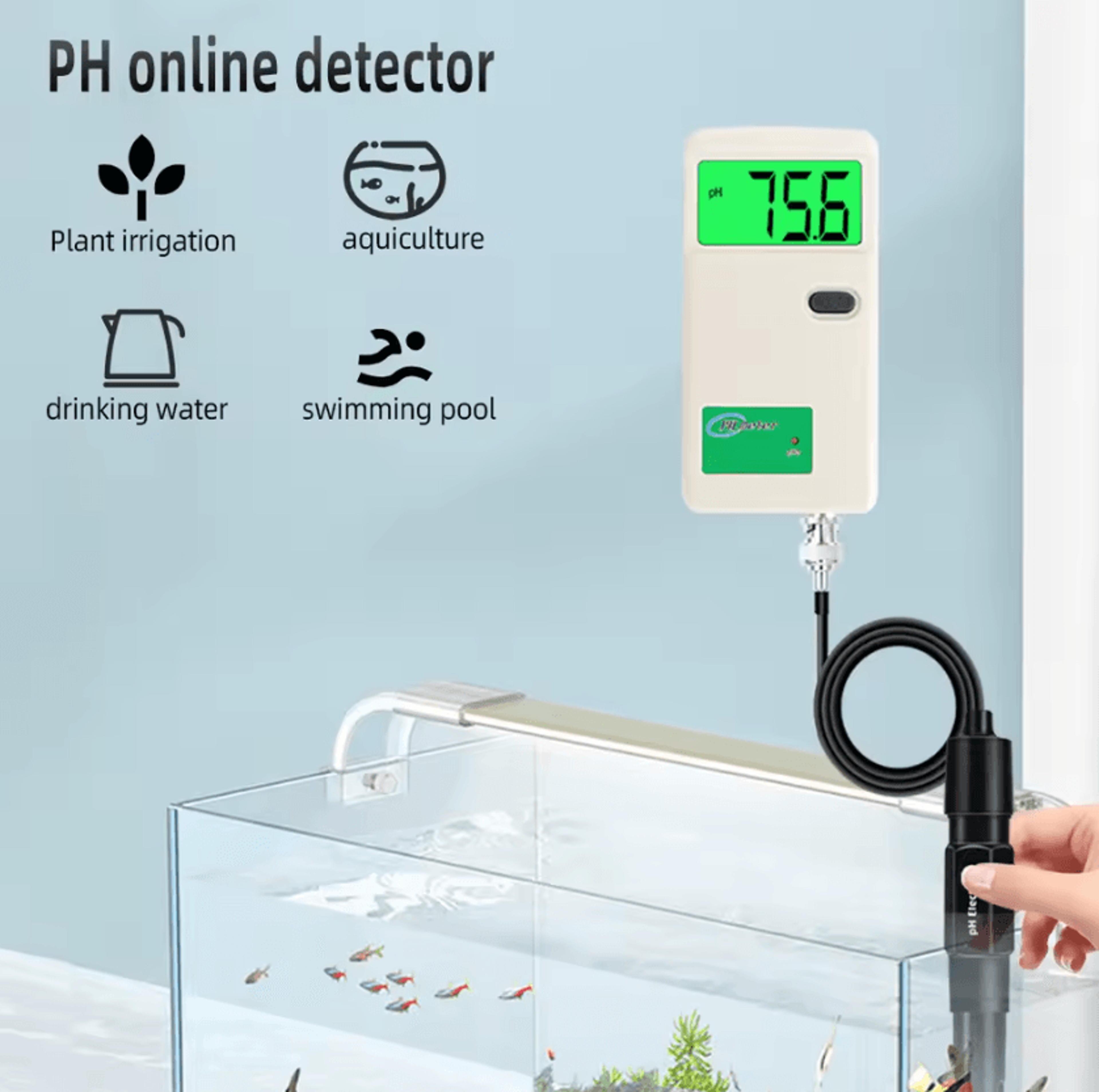 PH3012 High Precision Digital PH Meter With Backlit LCD 1