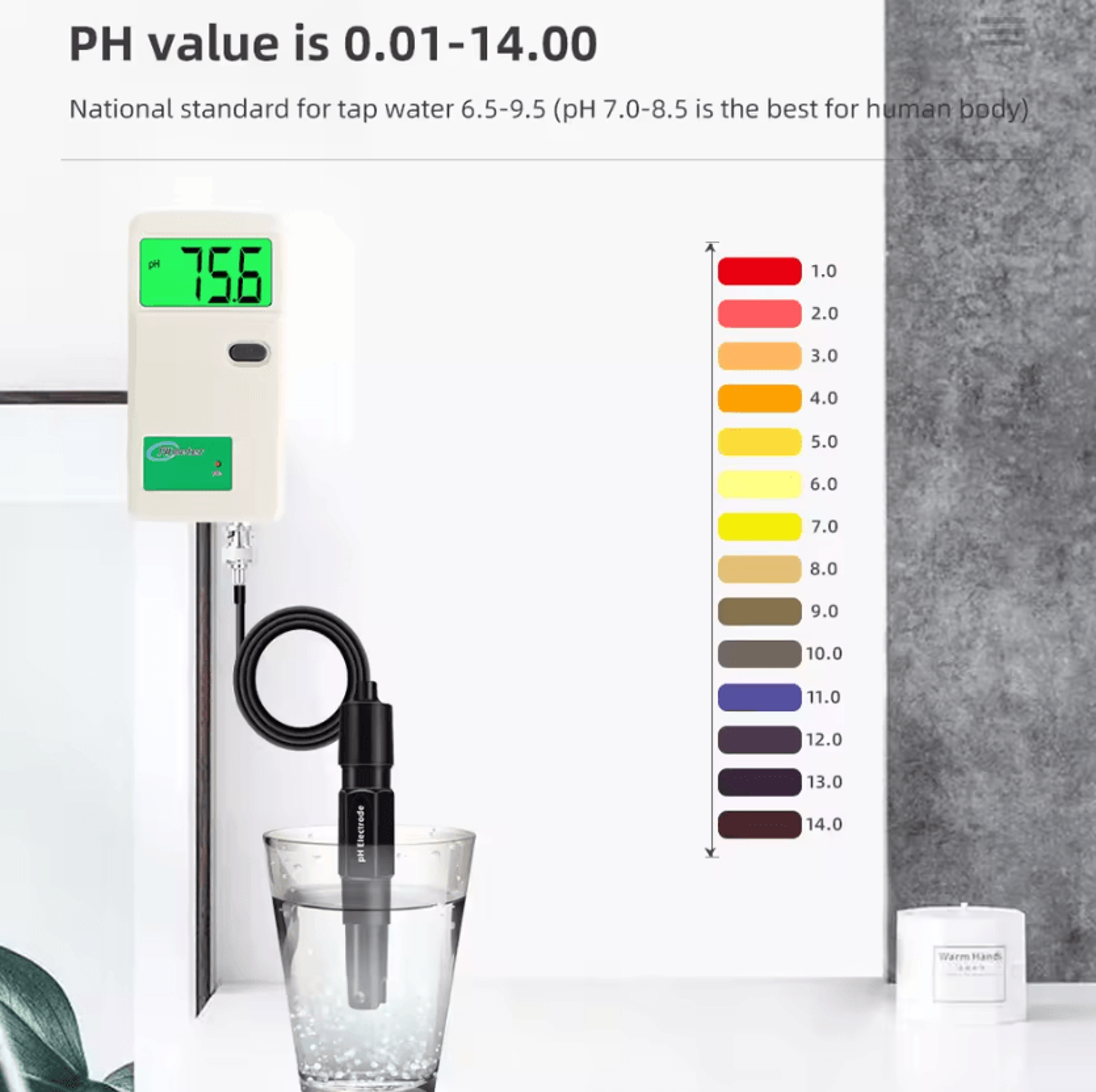 PH3012 High Precision Digital PH Meter With Backlit LCD 2