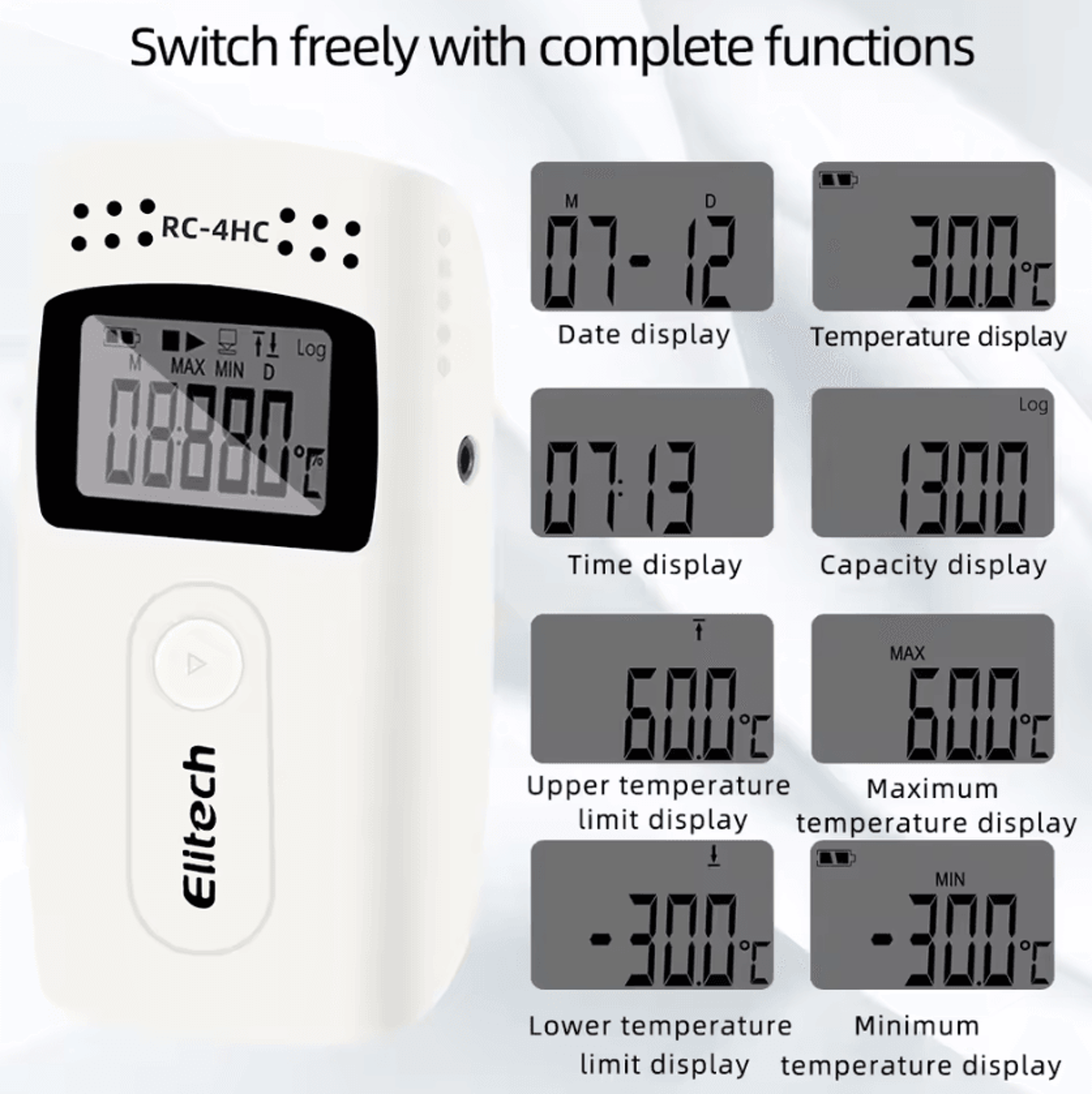 RC4 RC4HC USB Temperature Data Logger With 16000Point Memory 1