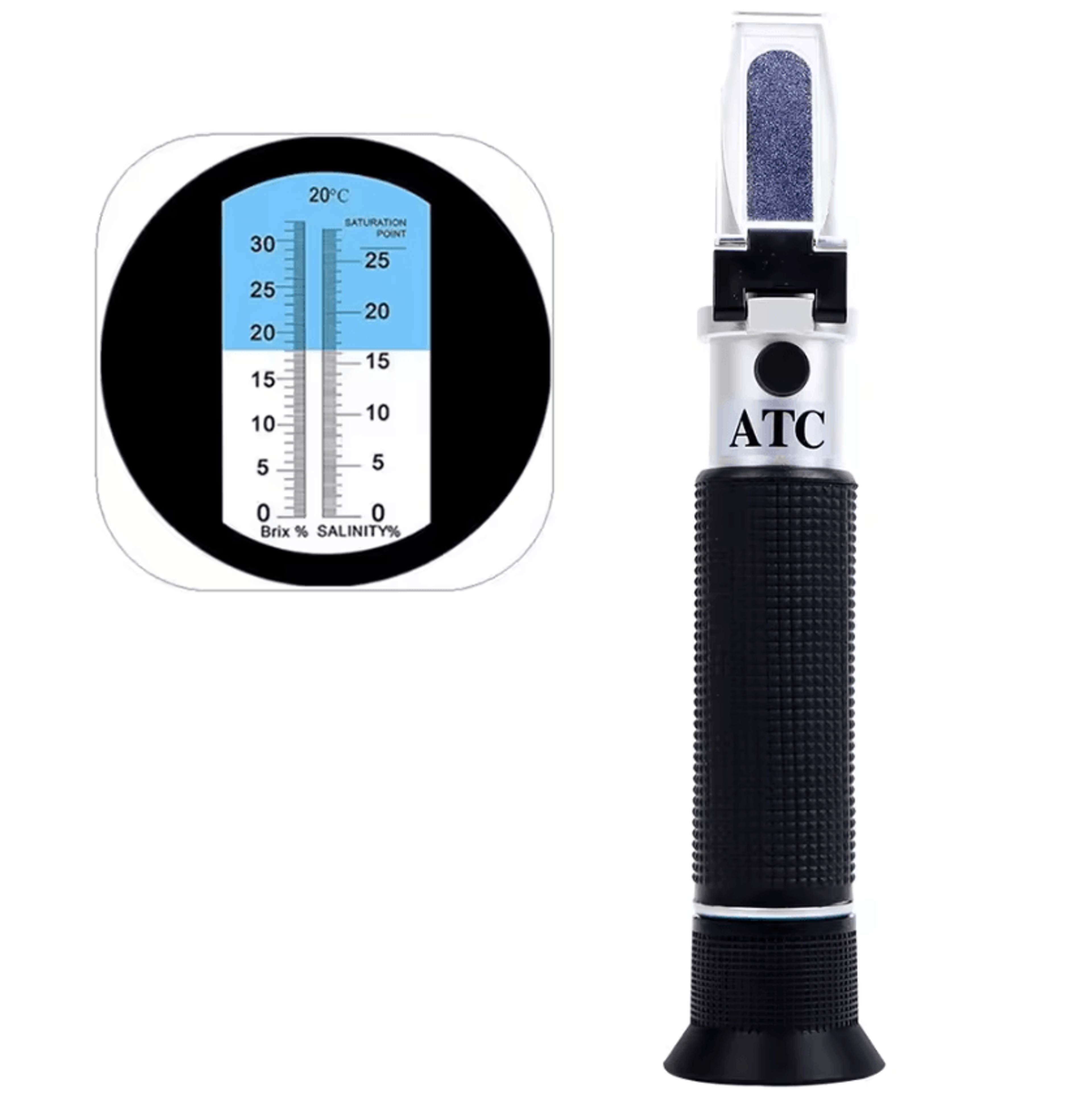 Handheld Sugar And Salt Concentration Tester With Dual Scale ATC 4