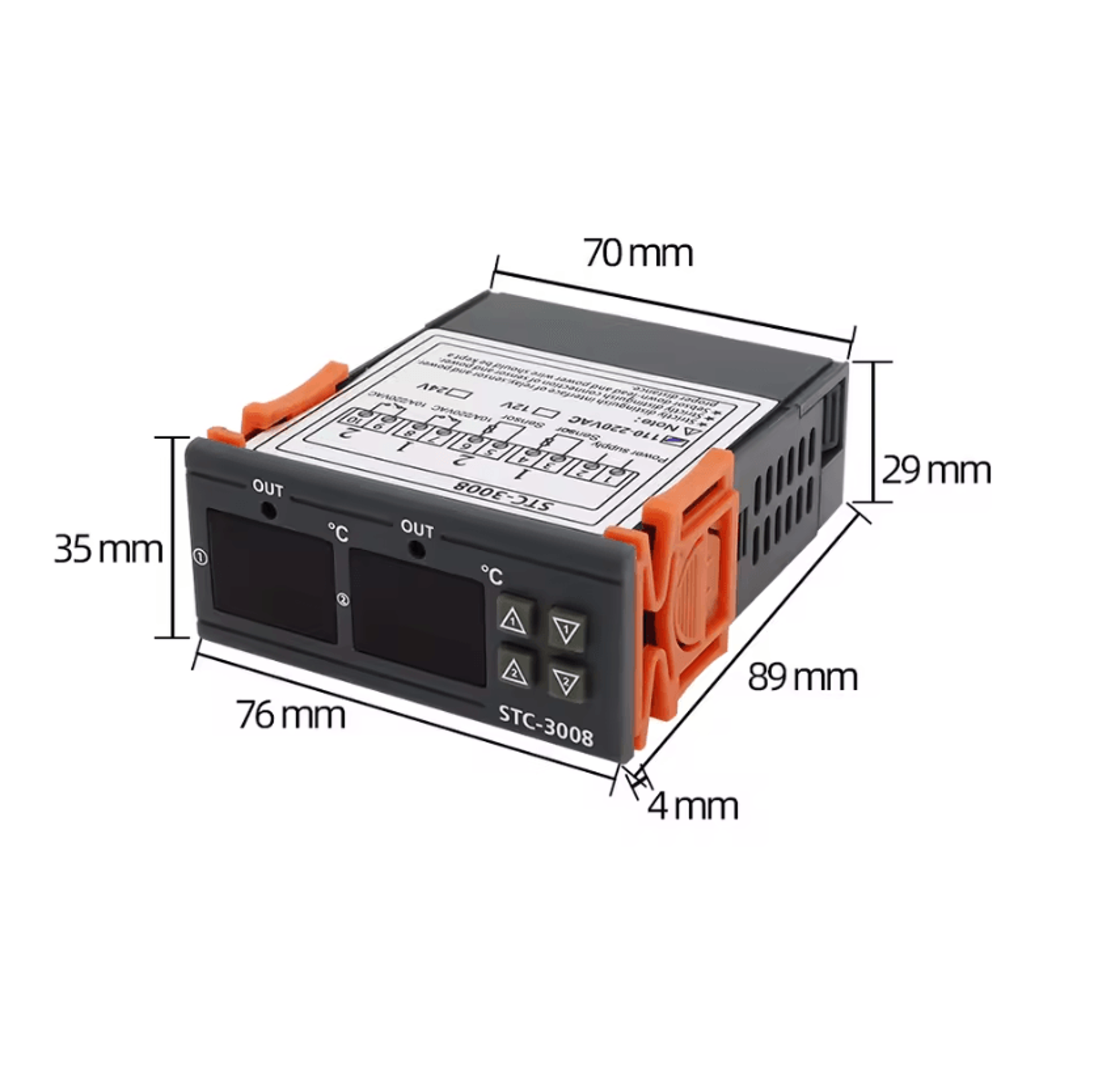 STC3008 Dual Digital Heating And Cooling Temperature Controller 2