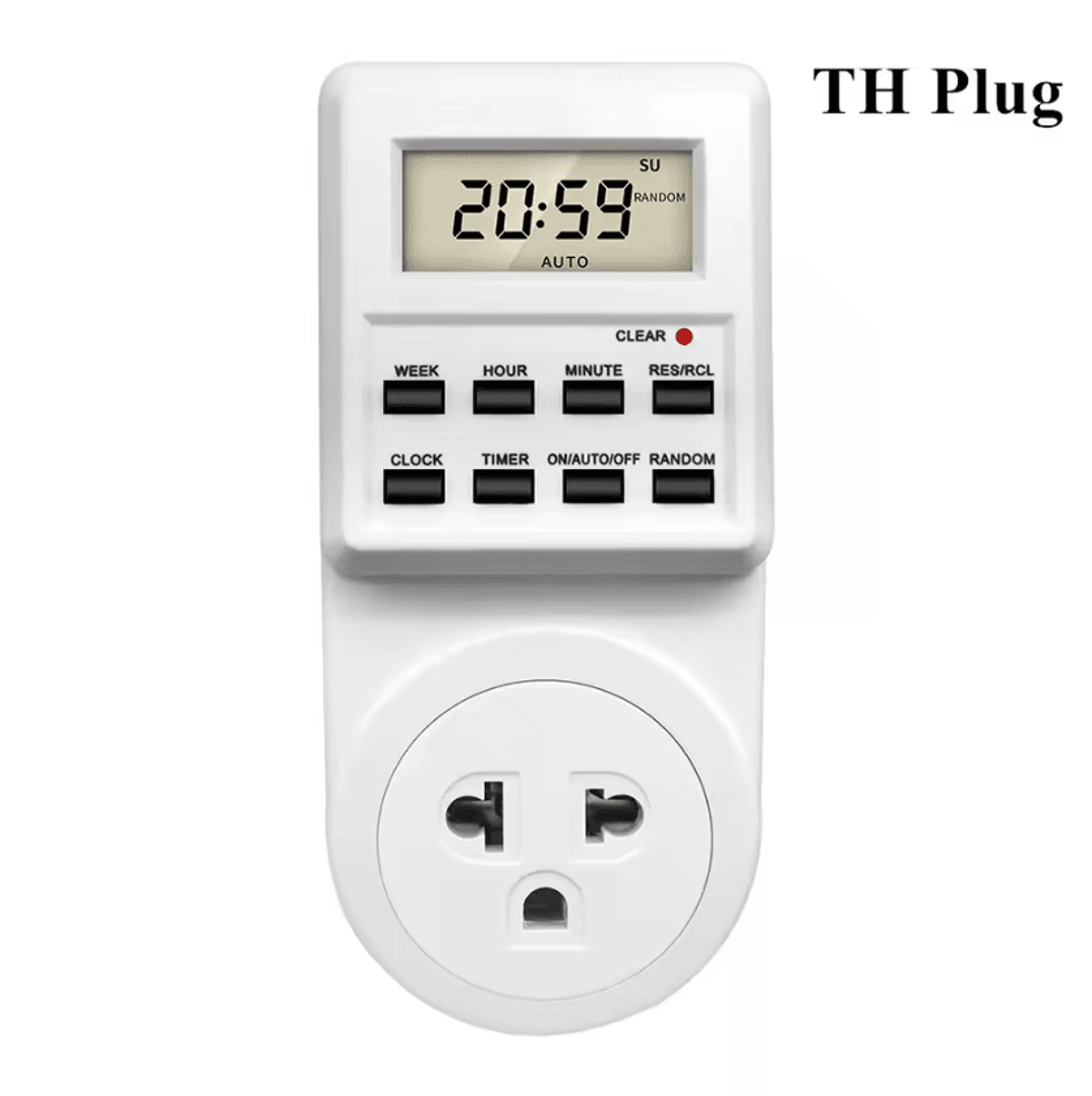 TM03 24 Hour Programmable Digital Timer Socket 5