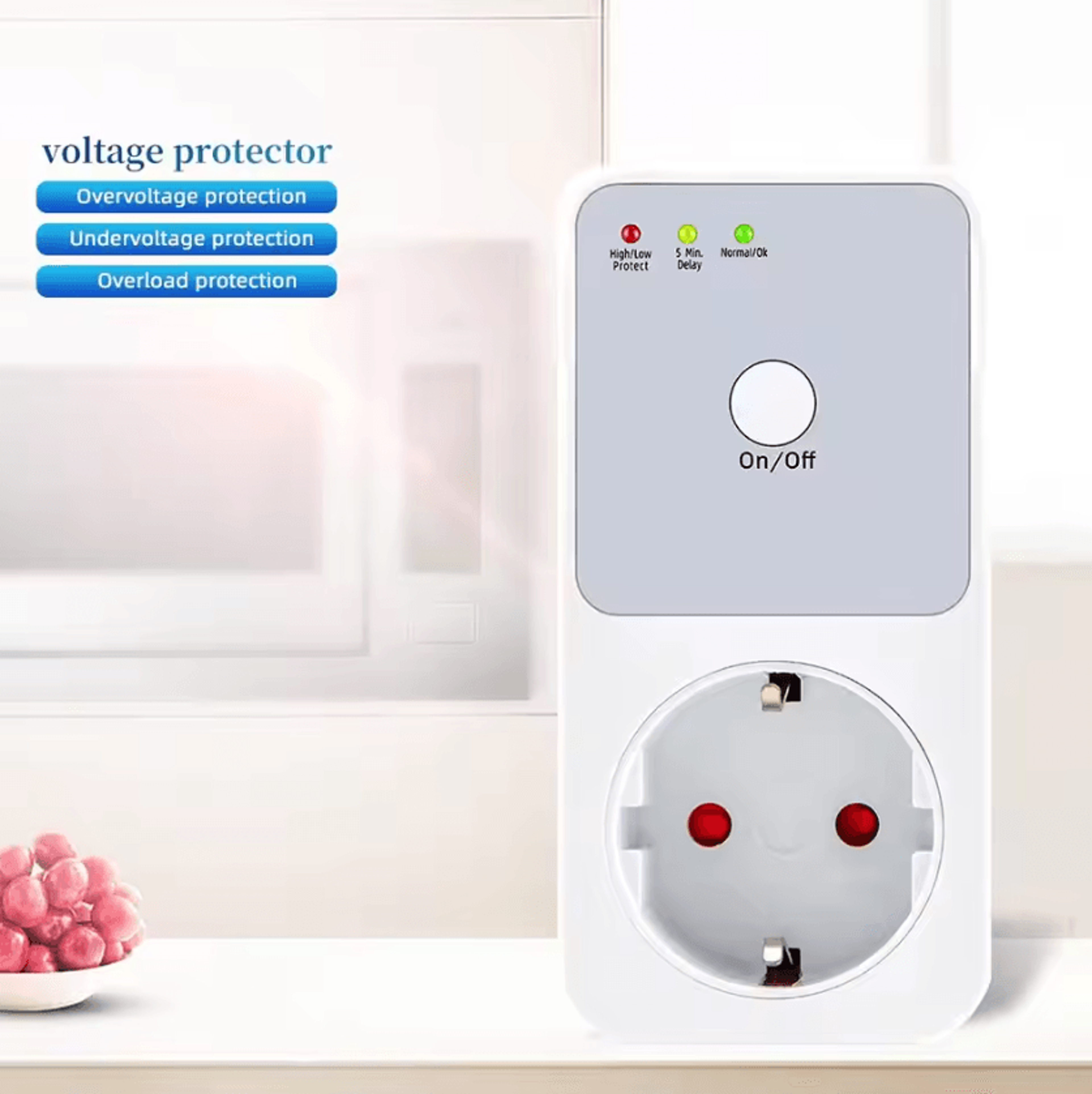 Automatic 220V Voltage Protector Socket For Refrigerators And Home Appliances 0