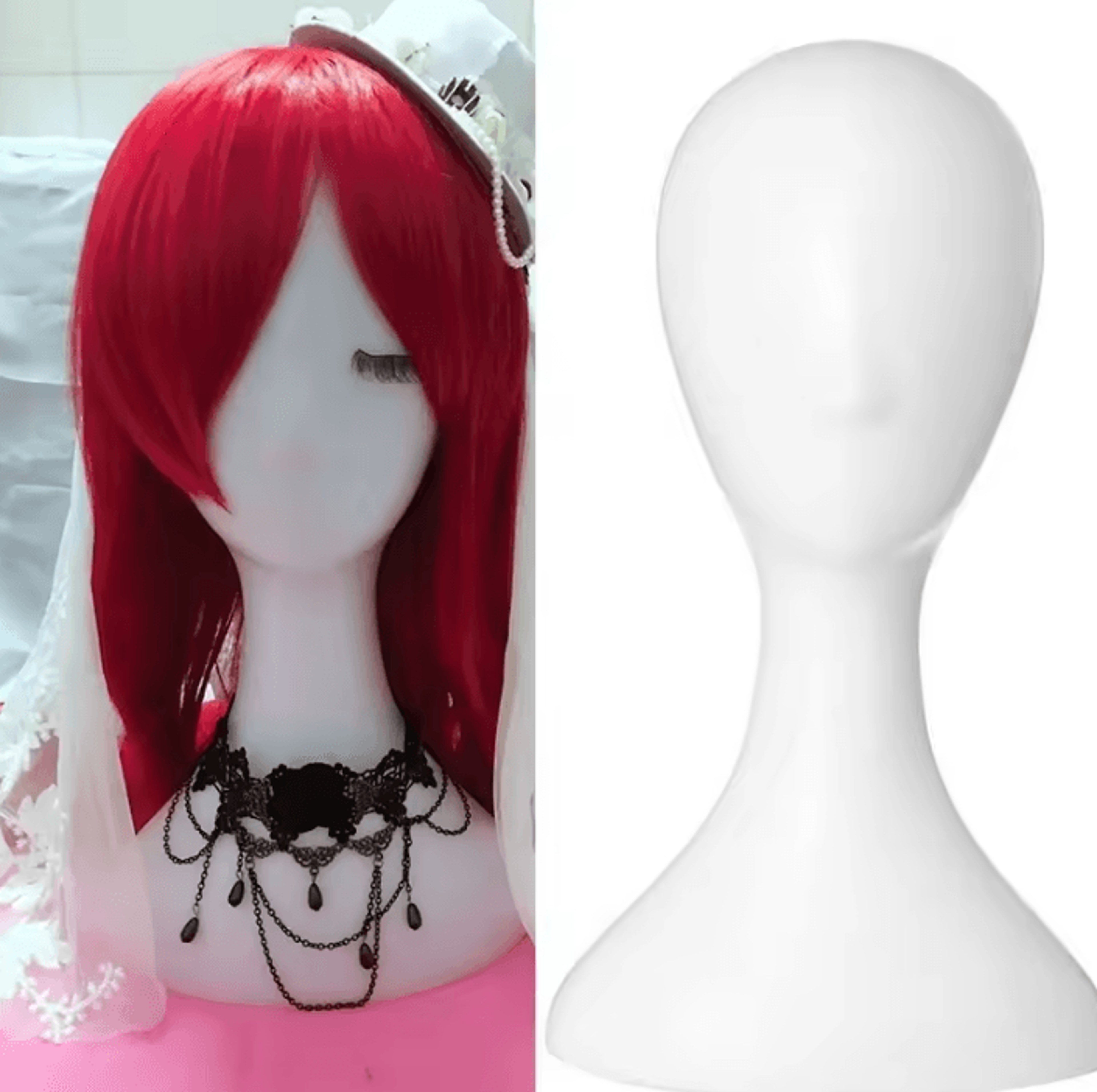 Plastic Mannequin Head Wig And Hat Display Stand 2