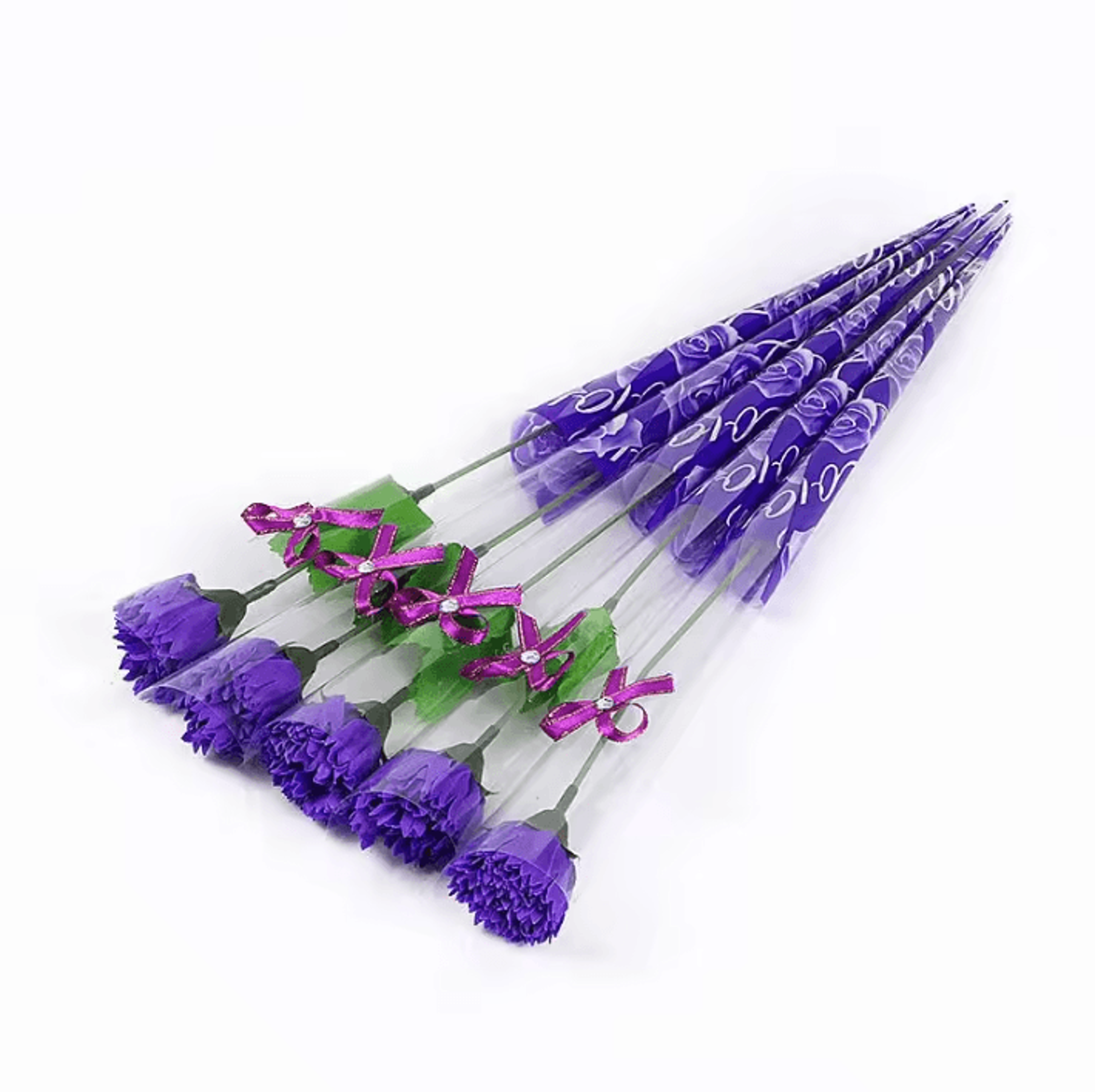 5 Piece Carnation Soap Flower Gift Set For Special Occasions 9