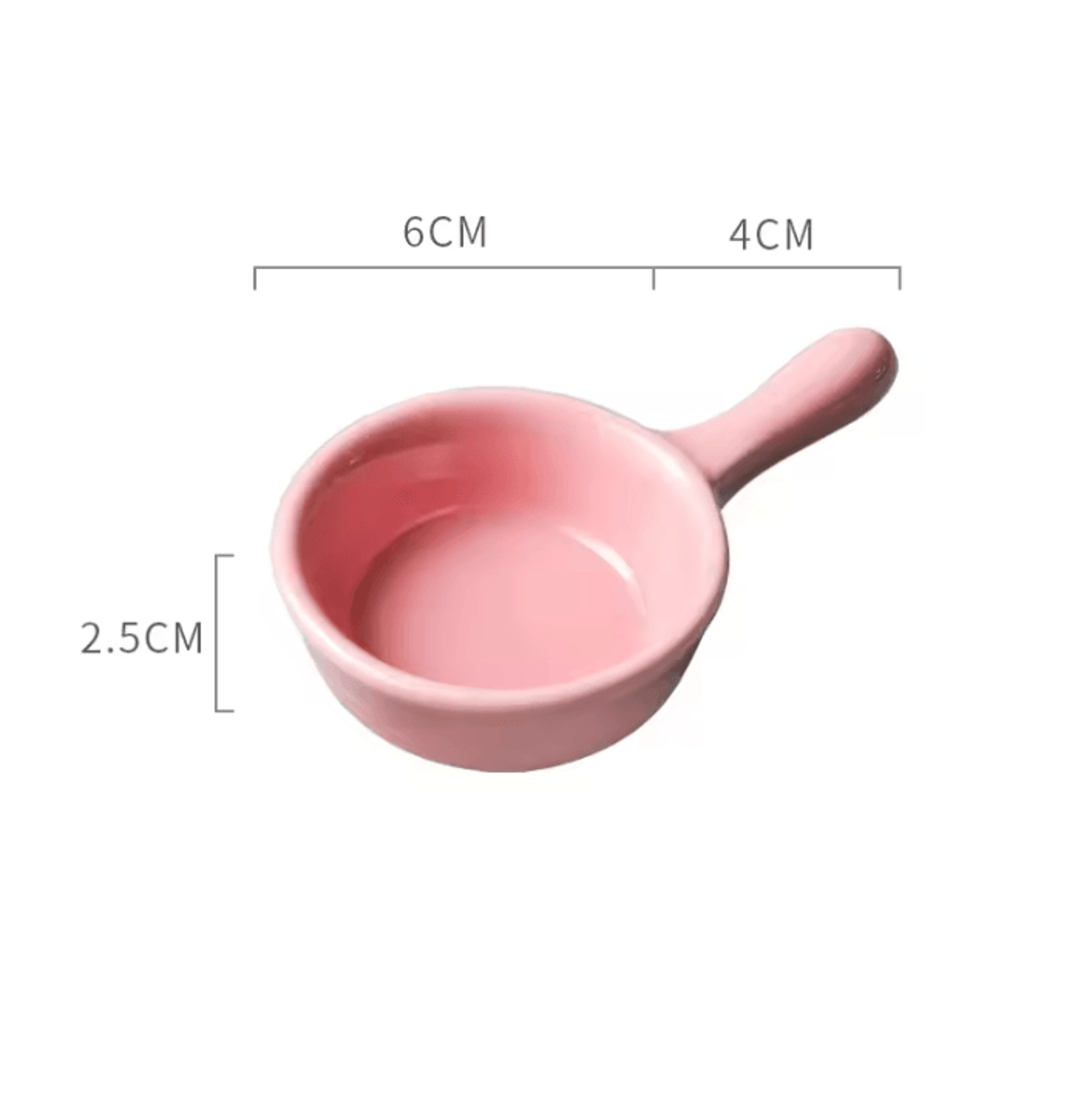 Japanese Style Mini Ceramic Dipping Dish With Handle 2