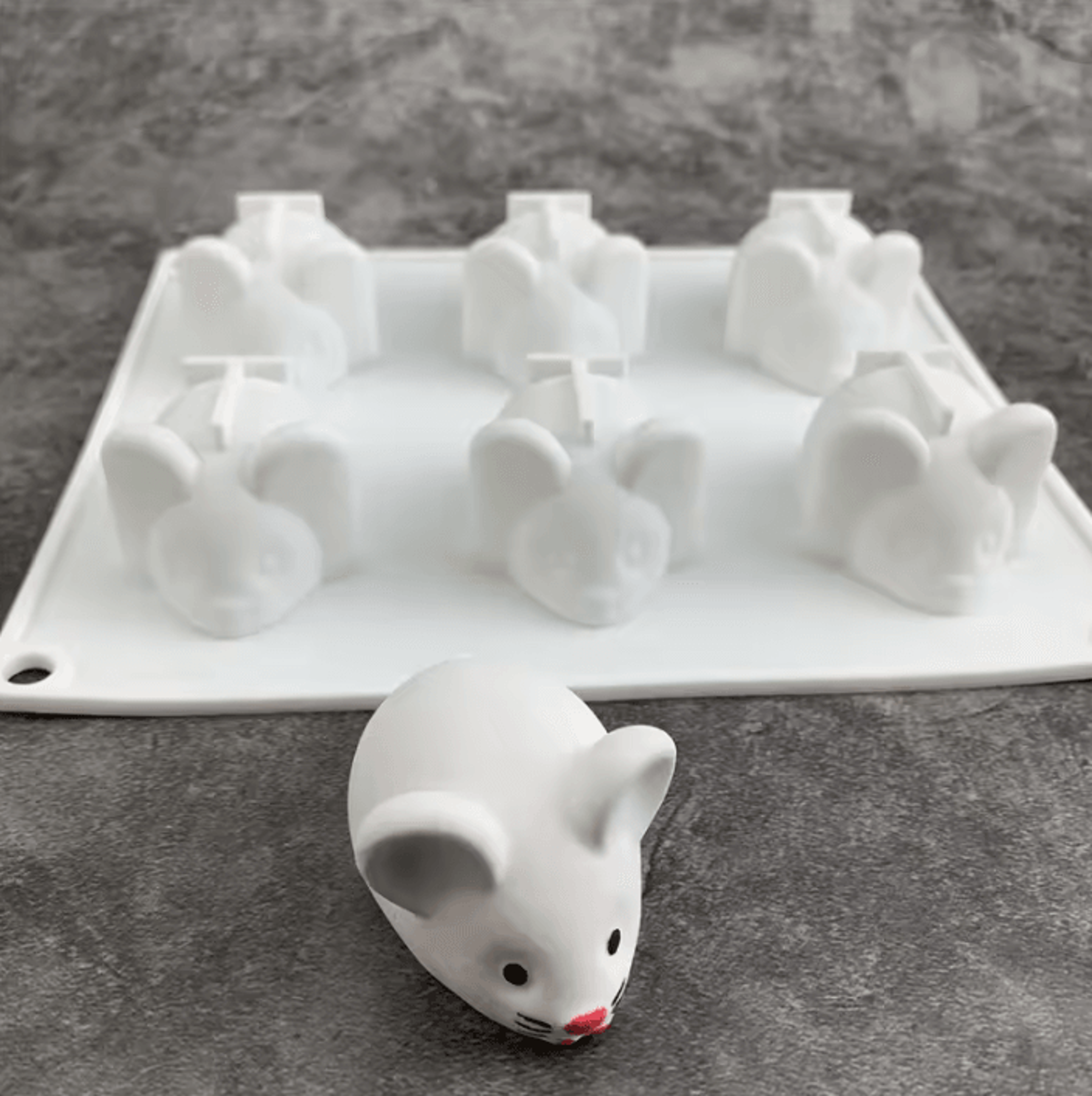 6 Cavity Mouse Silicone Mousse And Chocolate Mold 4