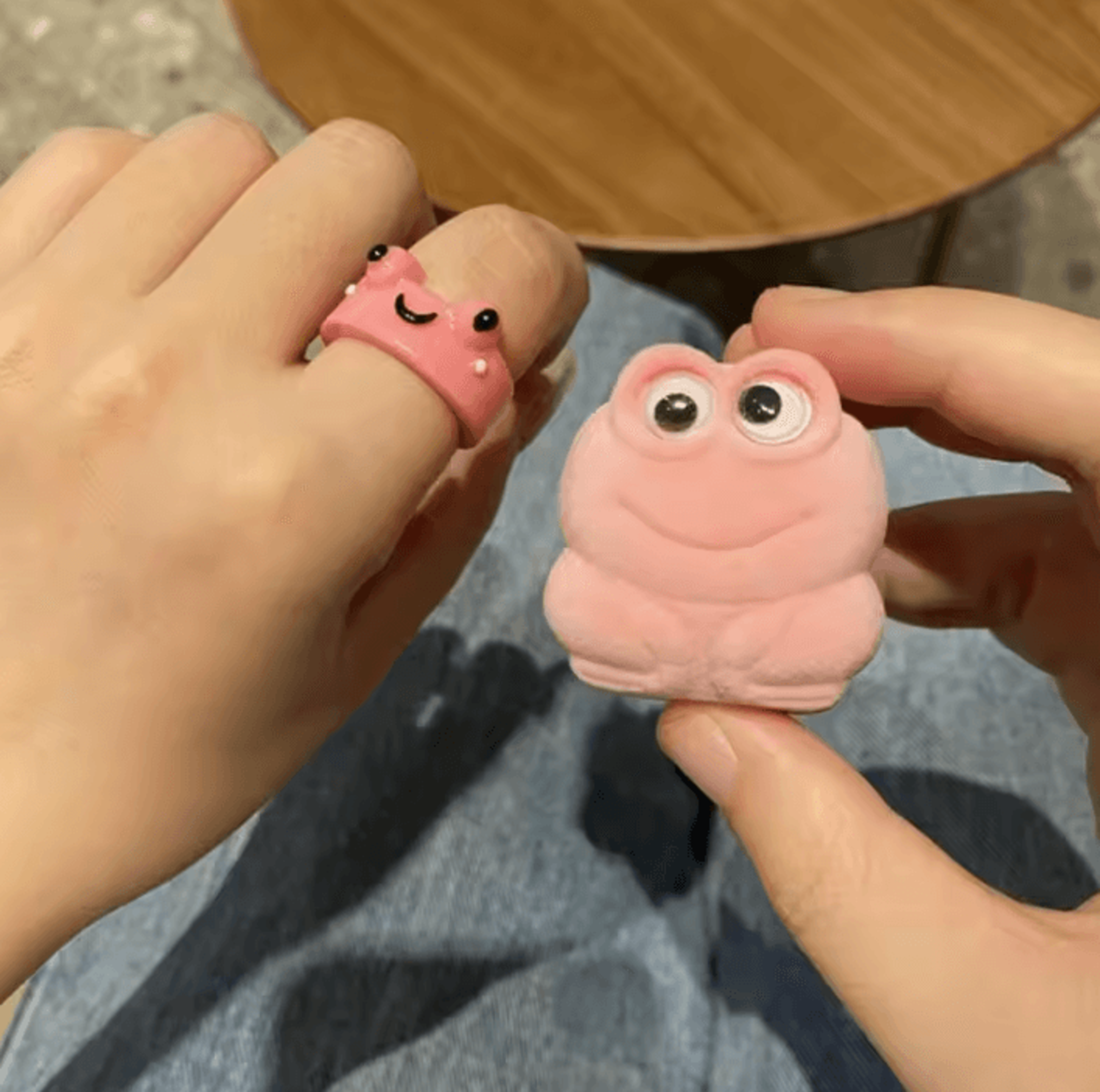 Cute Cartoon Frog Couple Ring Set For Best Friends 4