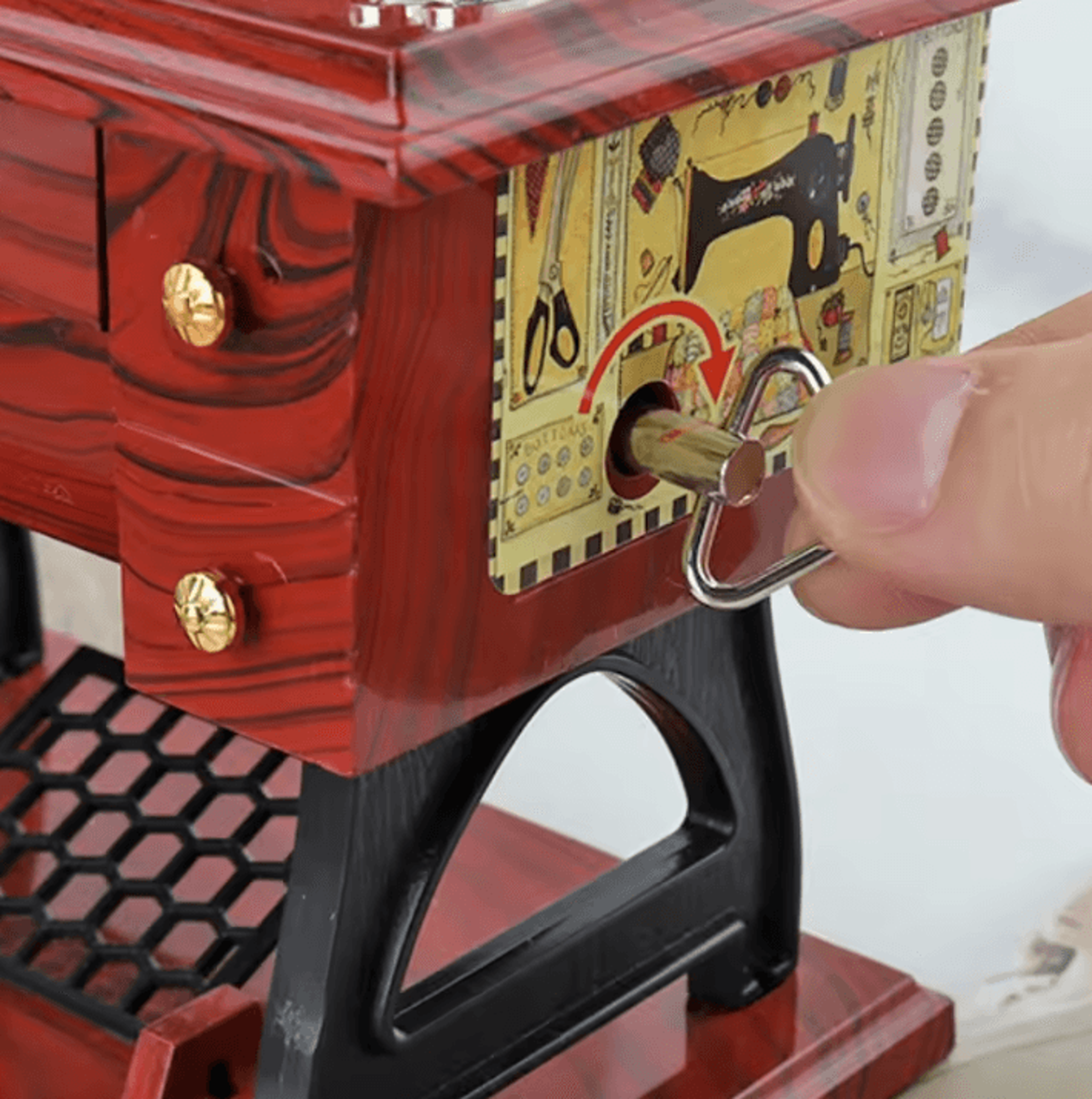 Mini Retro Sewing Machine Model Desk Ornament 4