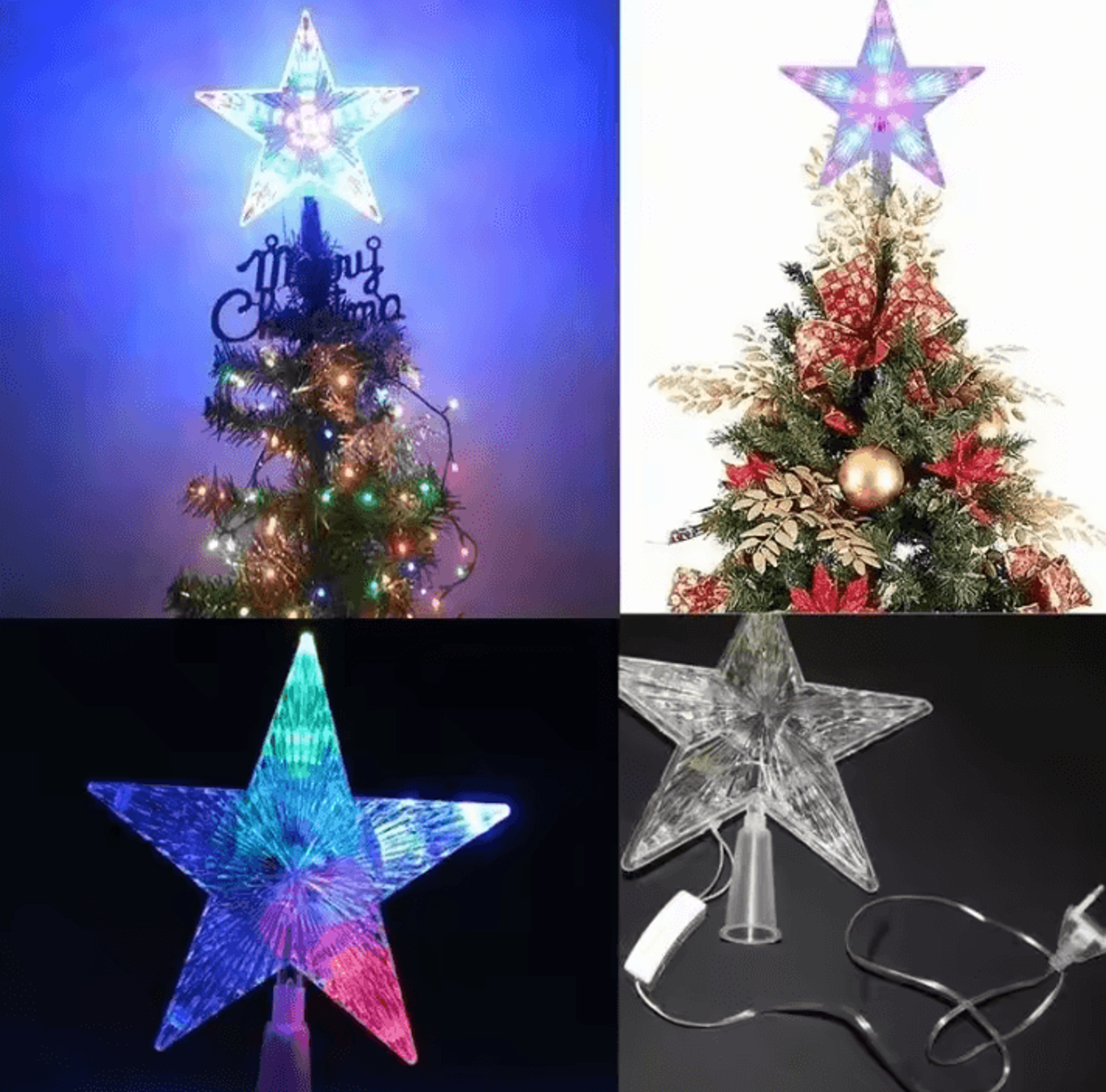 LED Acrylic Christmas Tree Top Star Light 1