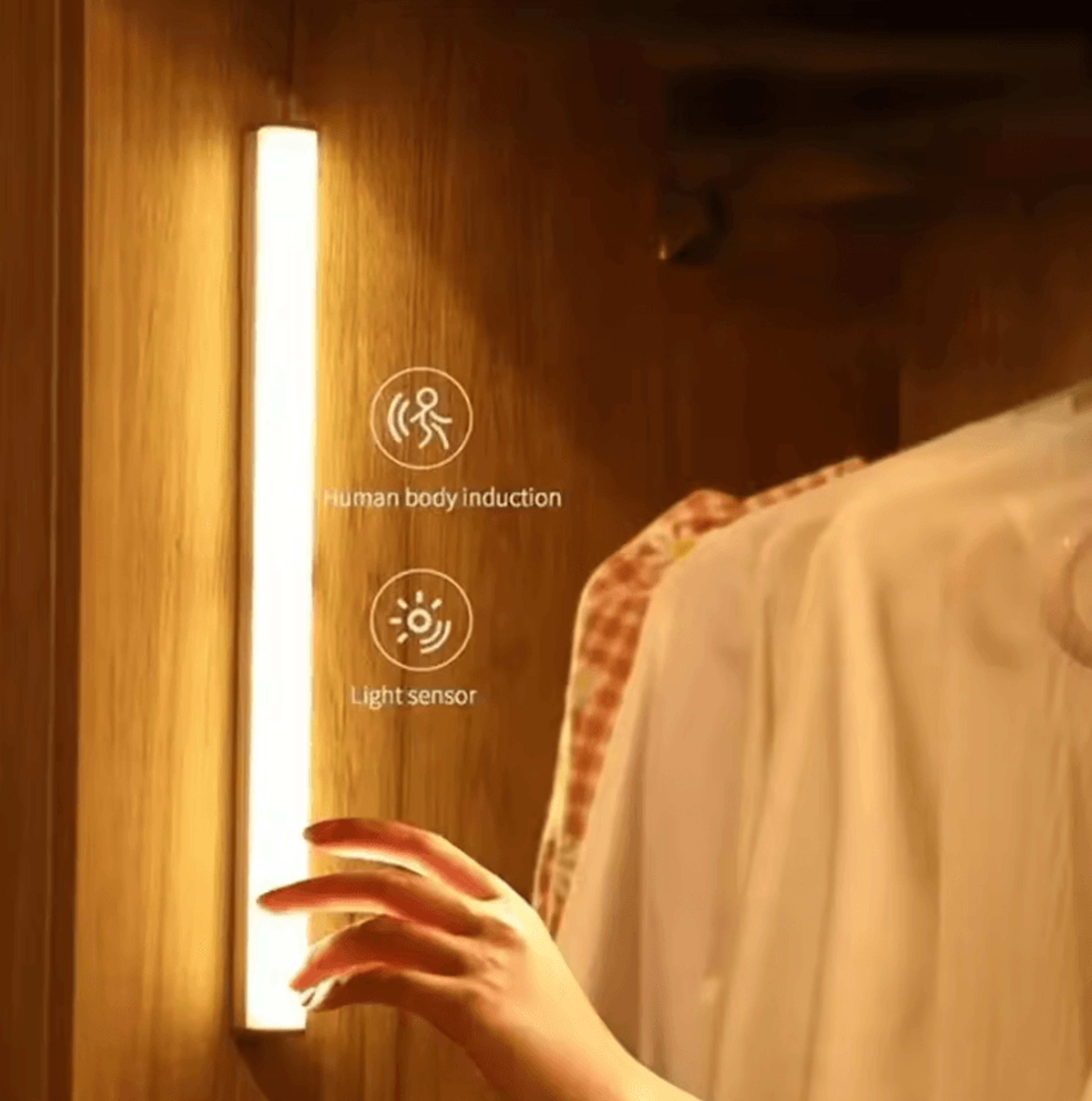 Rechargeable LED Motion Sensor Night Light With Magnetic Mount 2
