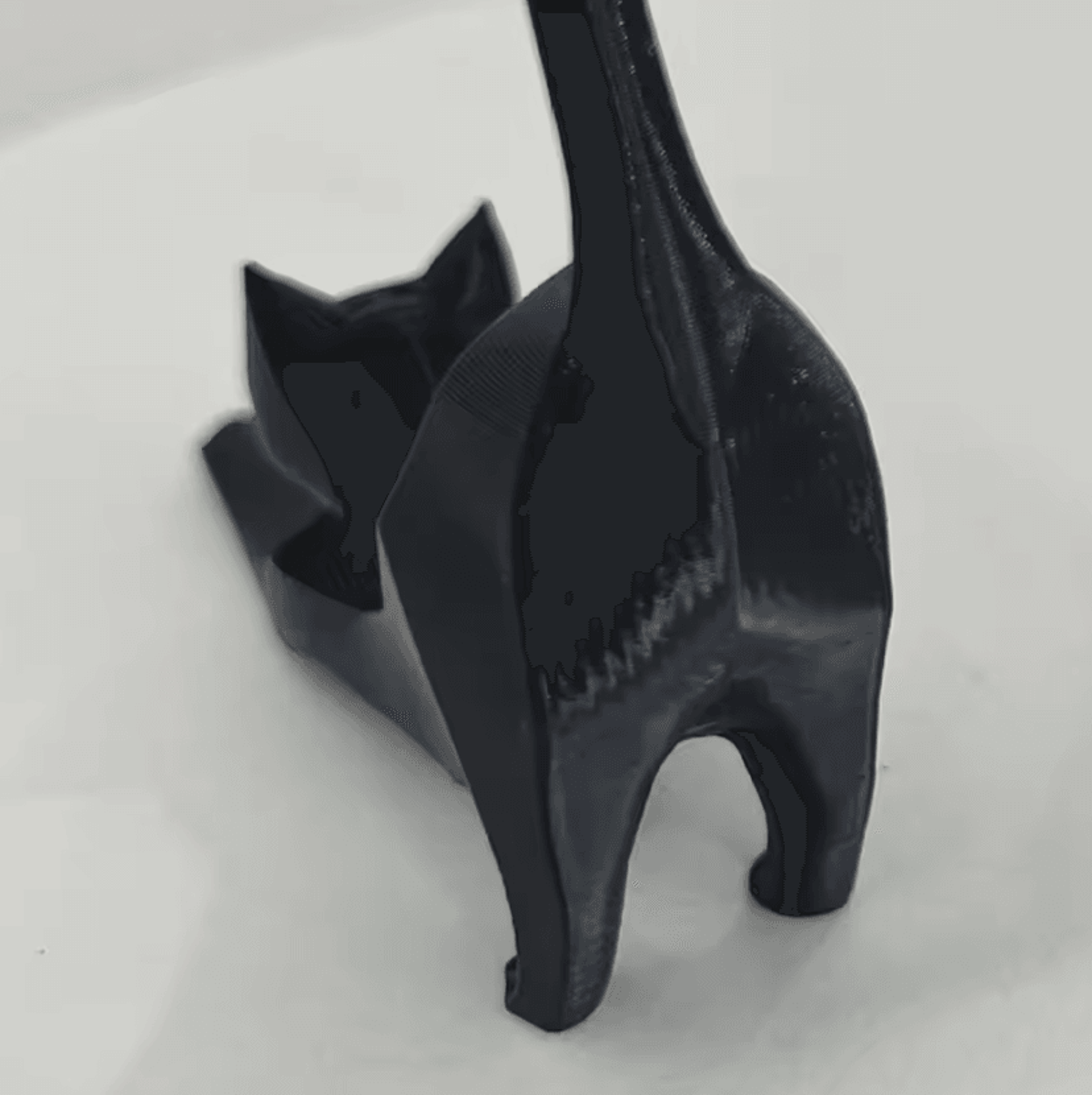 Tiny Stretching Cat Miniature Sculpture 1