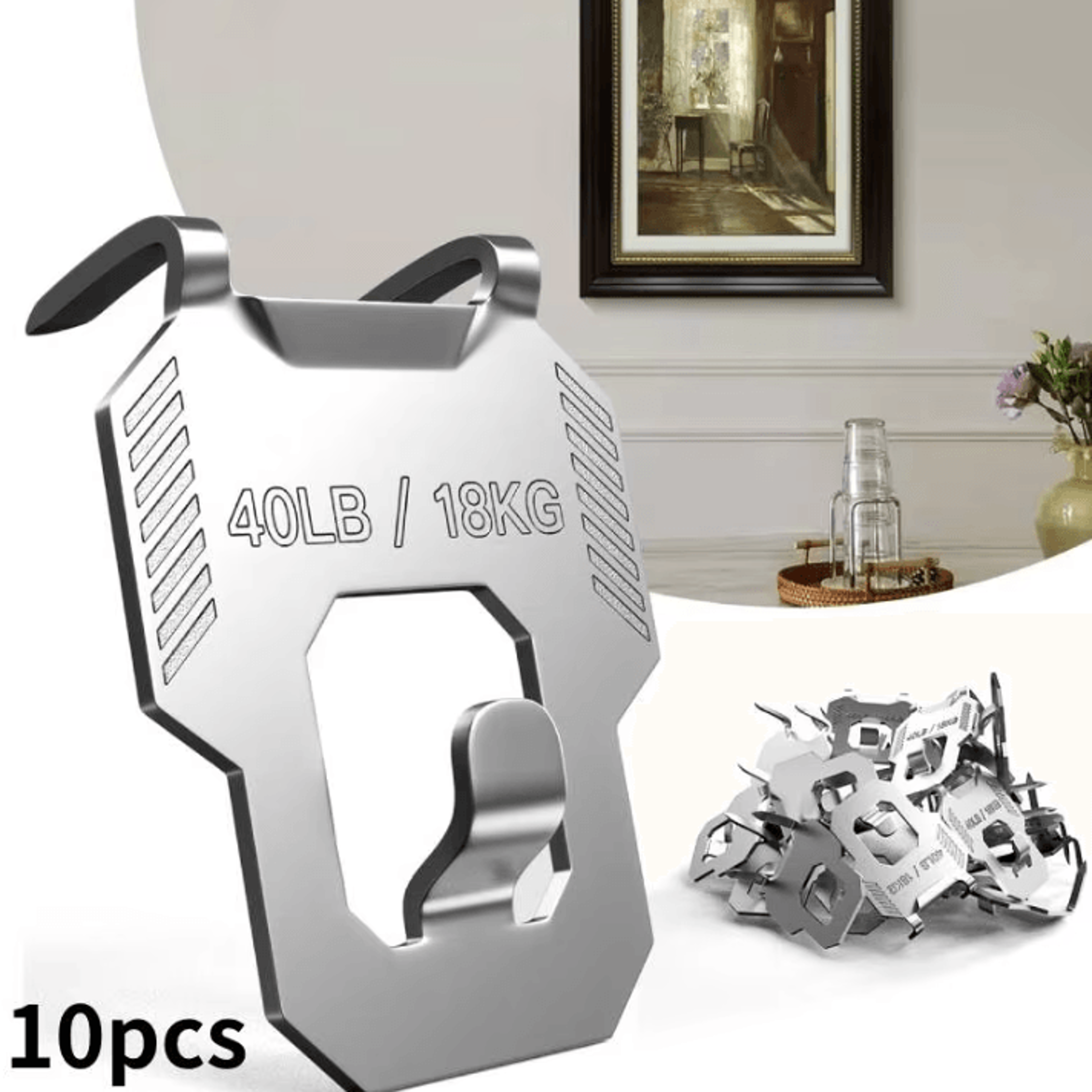 10 Or 20 Piece Drywall Picture Hanging Claw Hooks 0