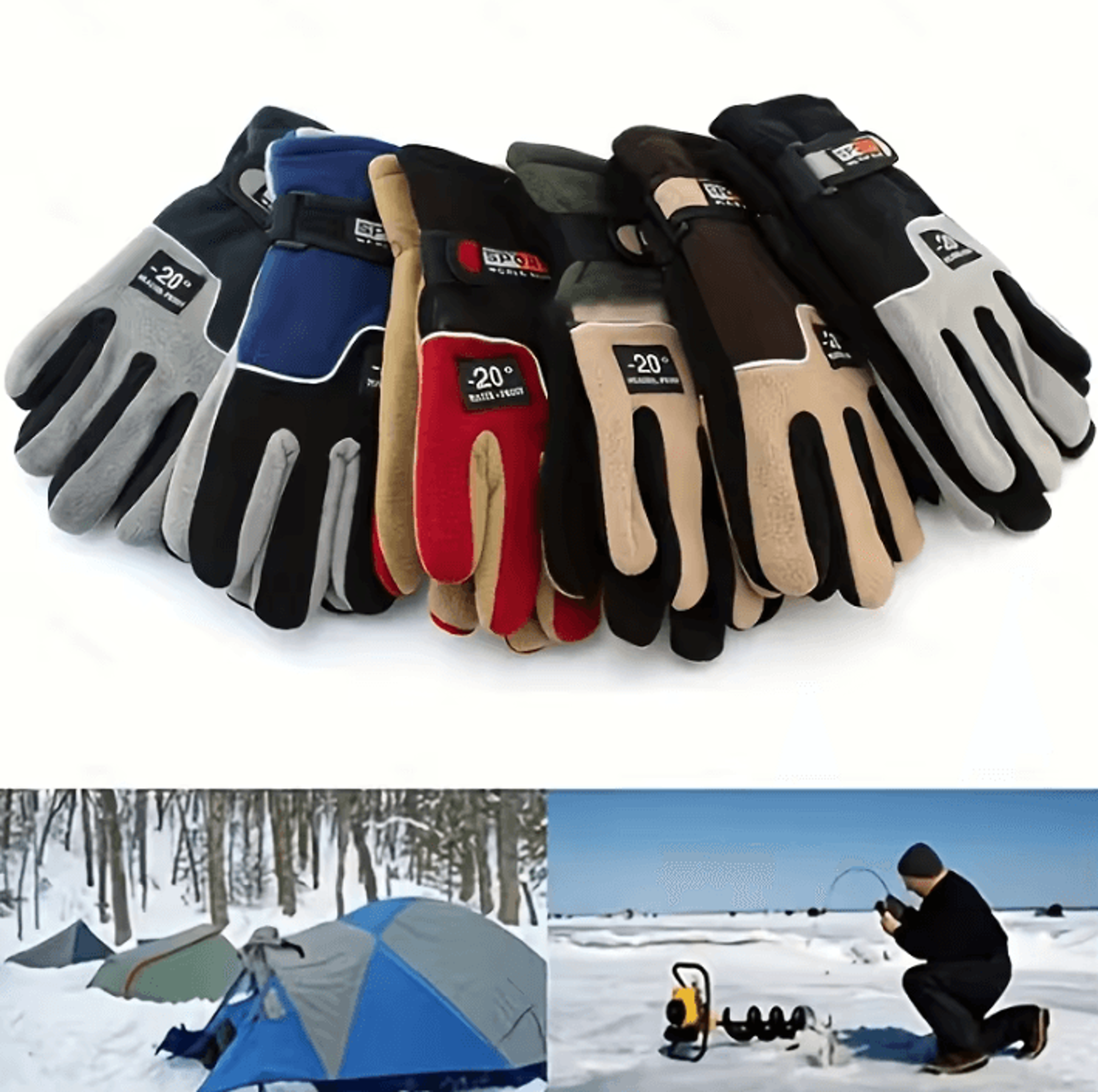 Unisex Fleece Full Finger Winter Gloves For Skiing And Cycling 1