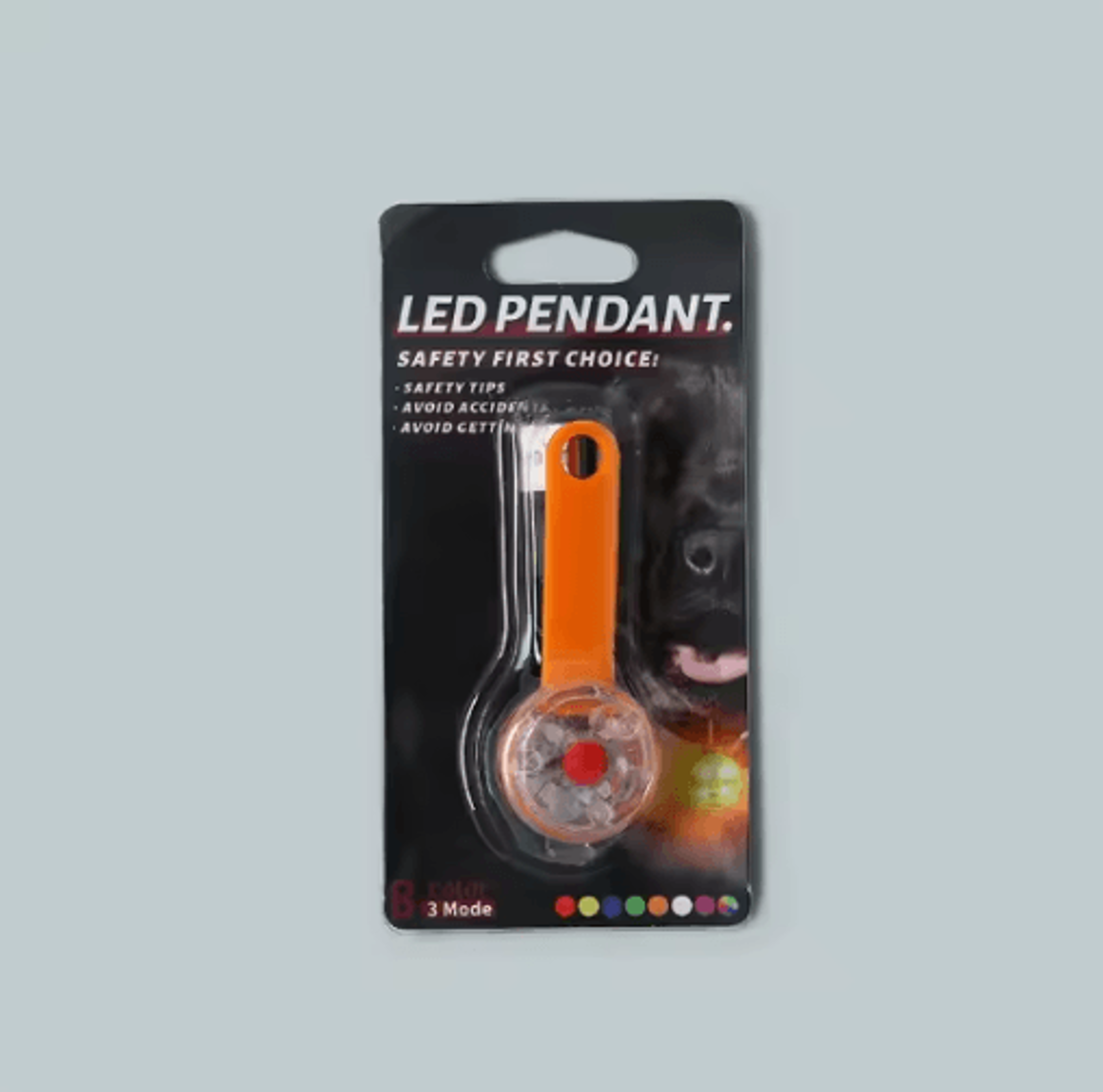 USB Rechargeable LED Pet Collar Safety Light Pendant 7