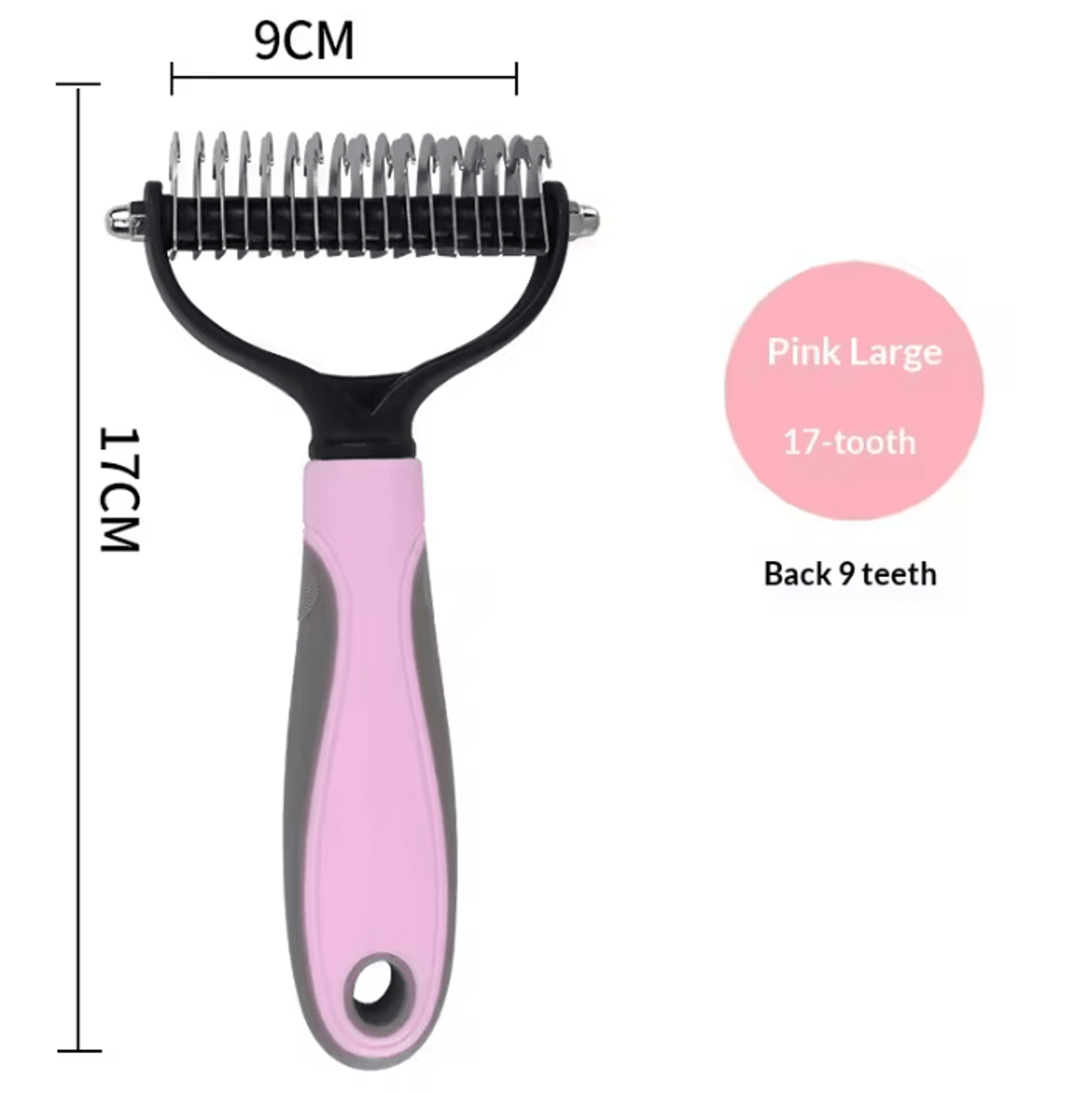 Professional DoubleSided Pet Deshedding Brush And Dematting Comb 10