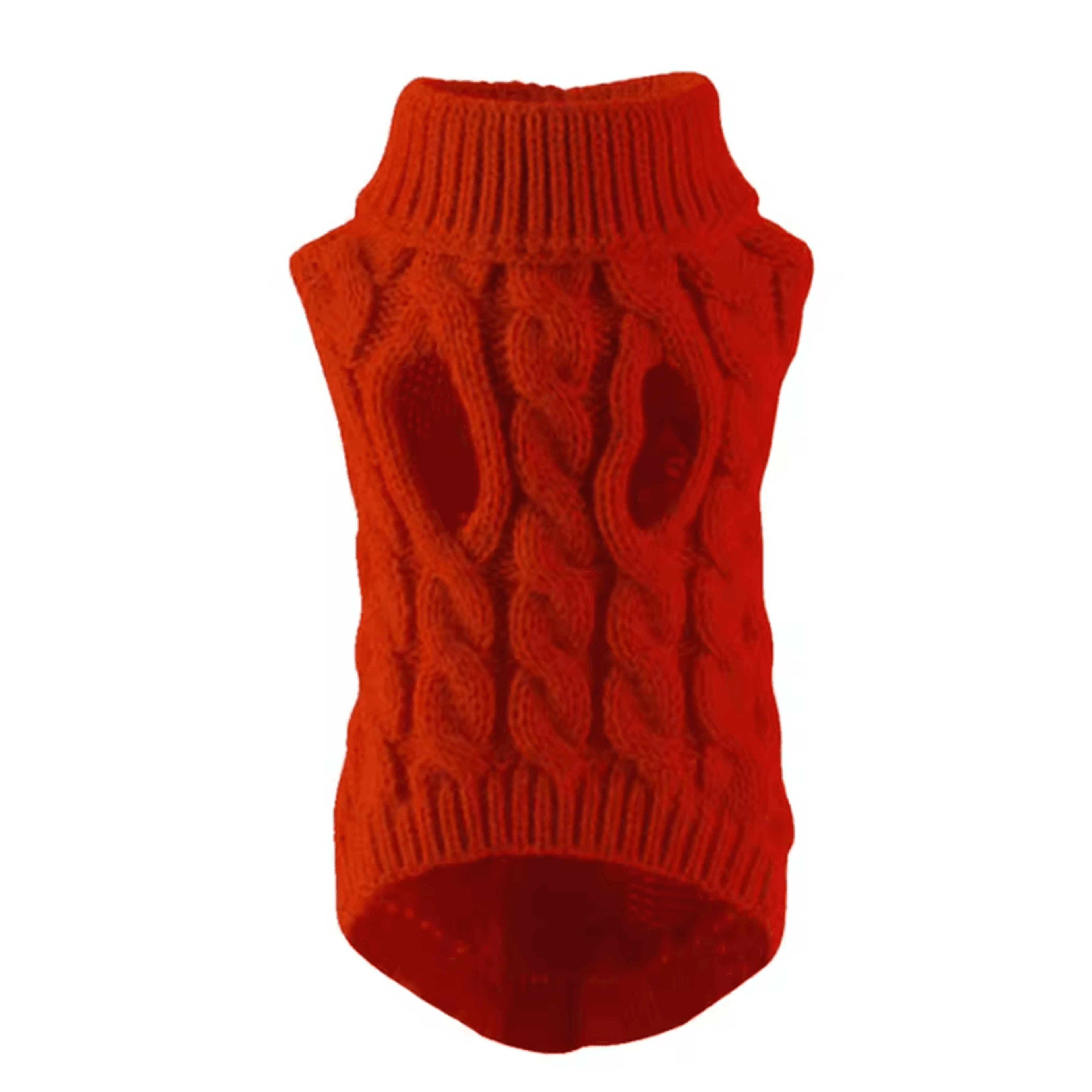 Warm Cable Knit Dog Sweater For Small Dogs 4