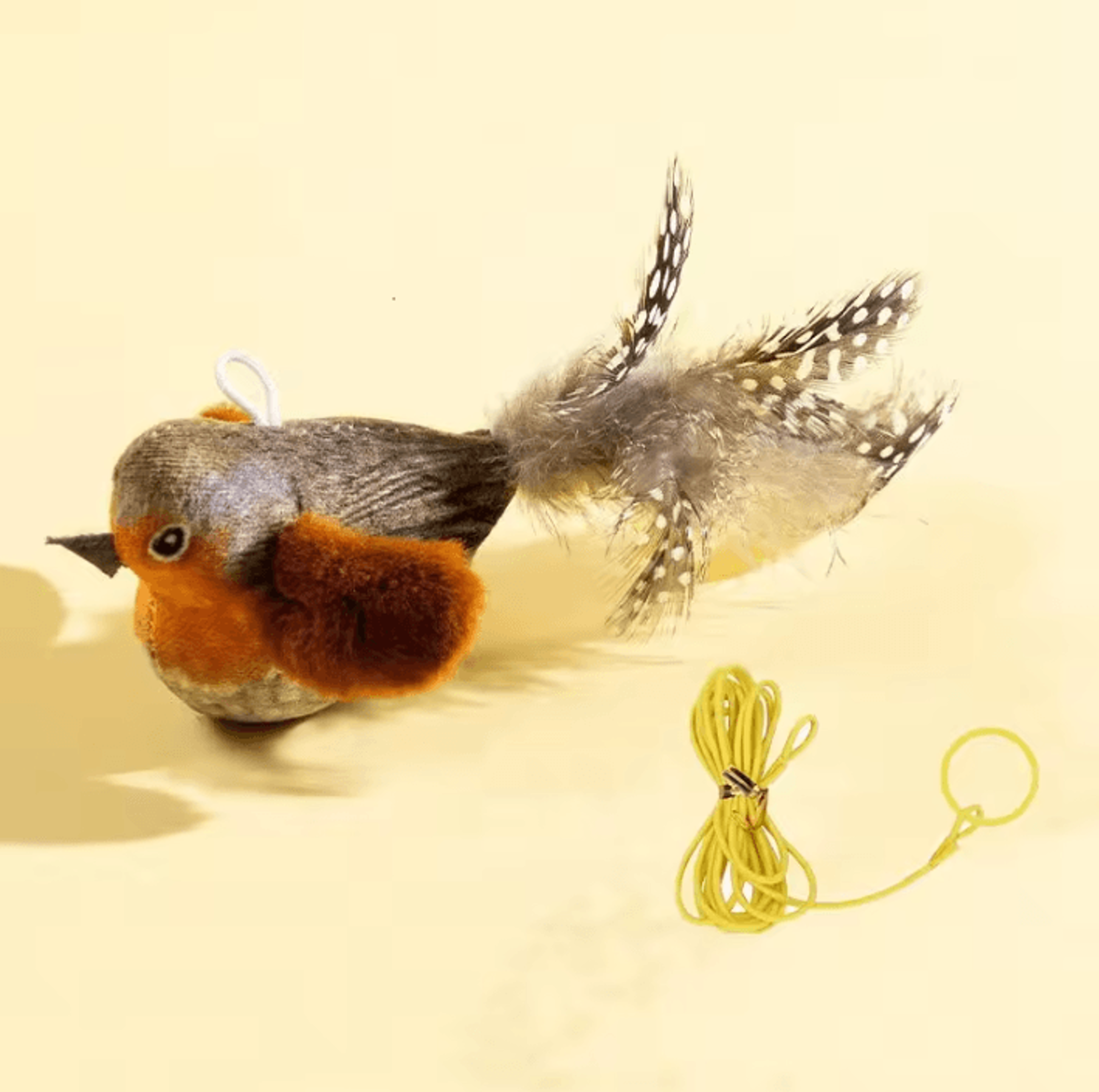 Interactive Chirping Bird Cat Toy With Plush Hunting Design 5