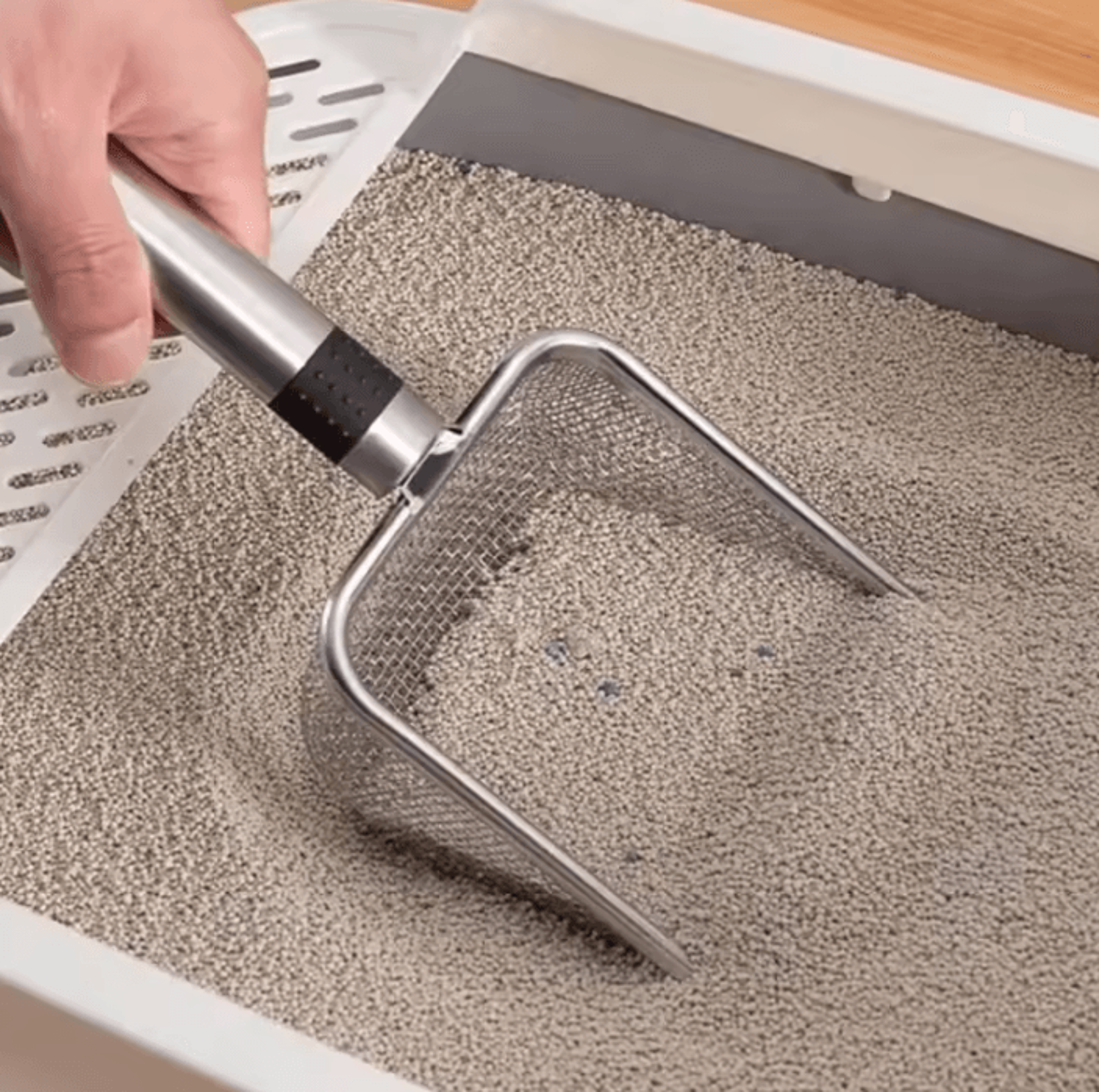 Stainless Steel Cat Litter Scoop With FinePore Mesh Shovel 1