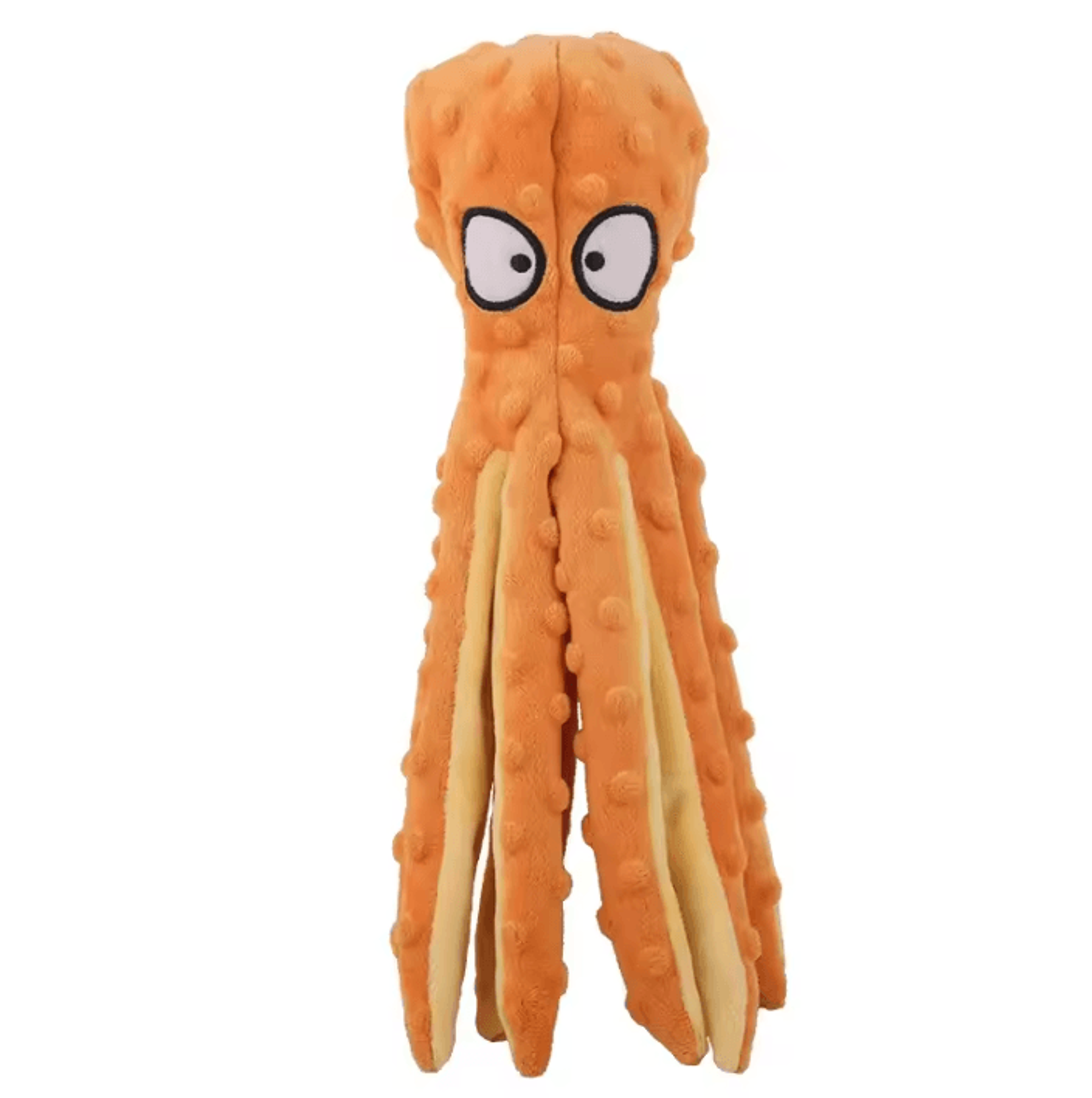 NoStuffing Octopus Squeaky Dog Toy With Crinkle Tentacles 6