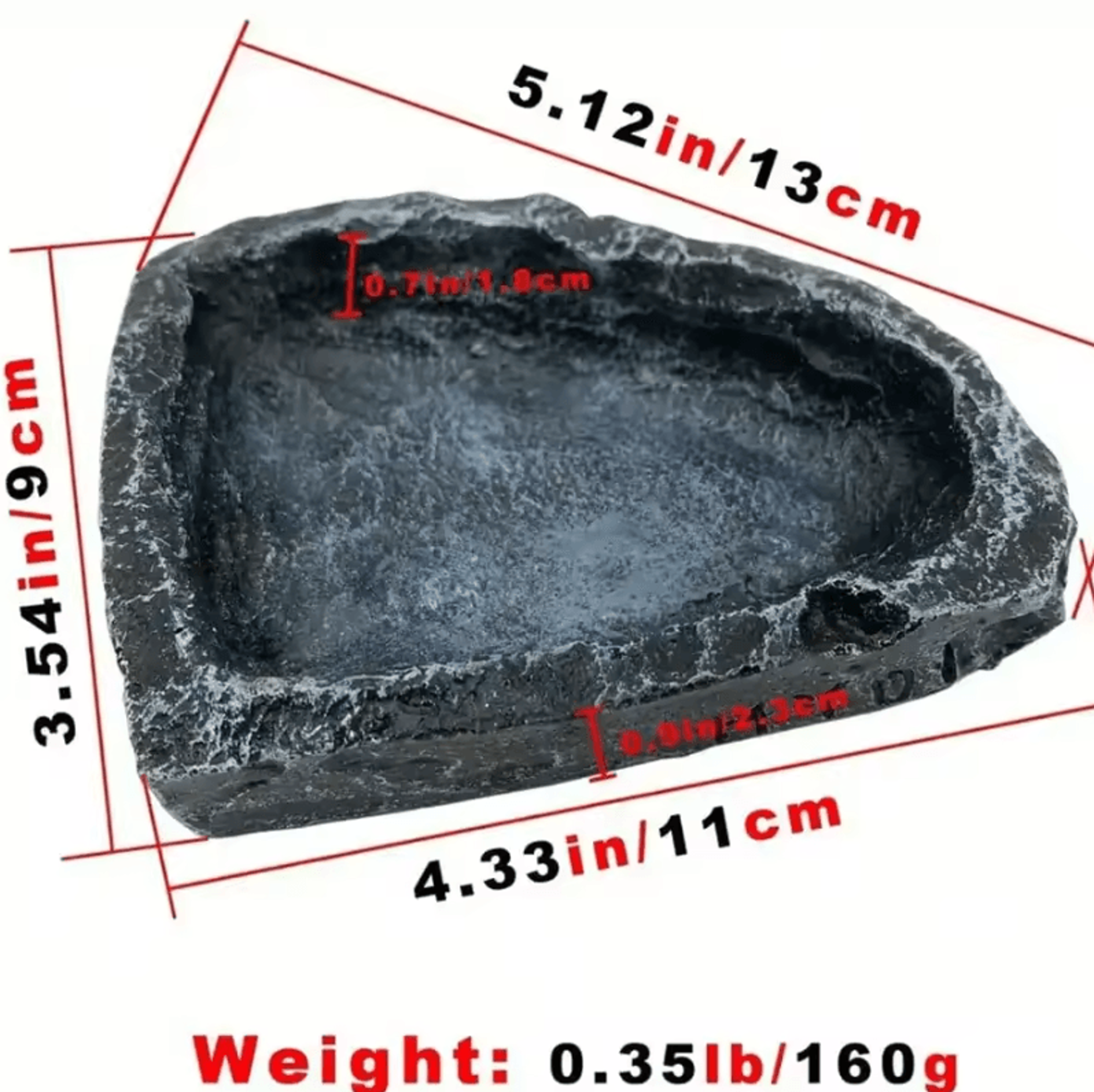 Realistic Stone Reptile Food And Water Bowl 3