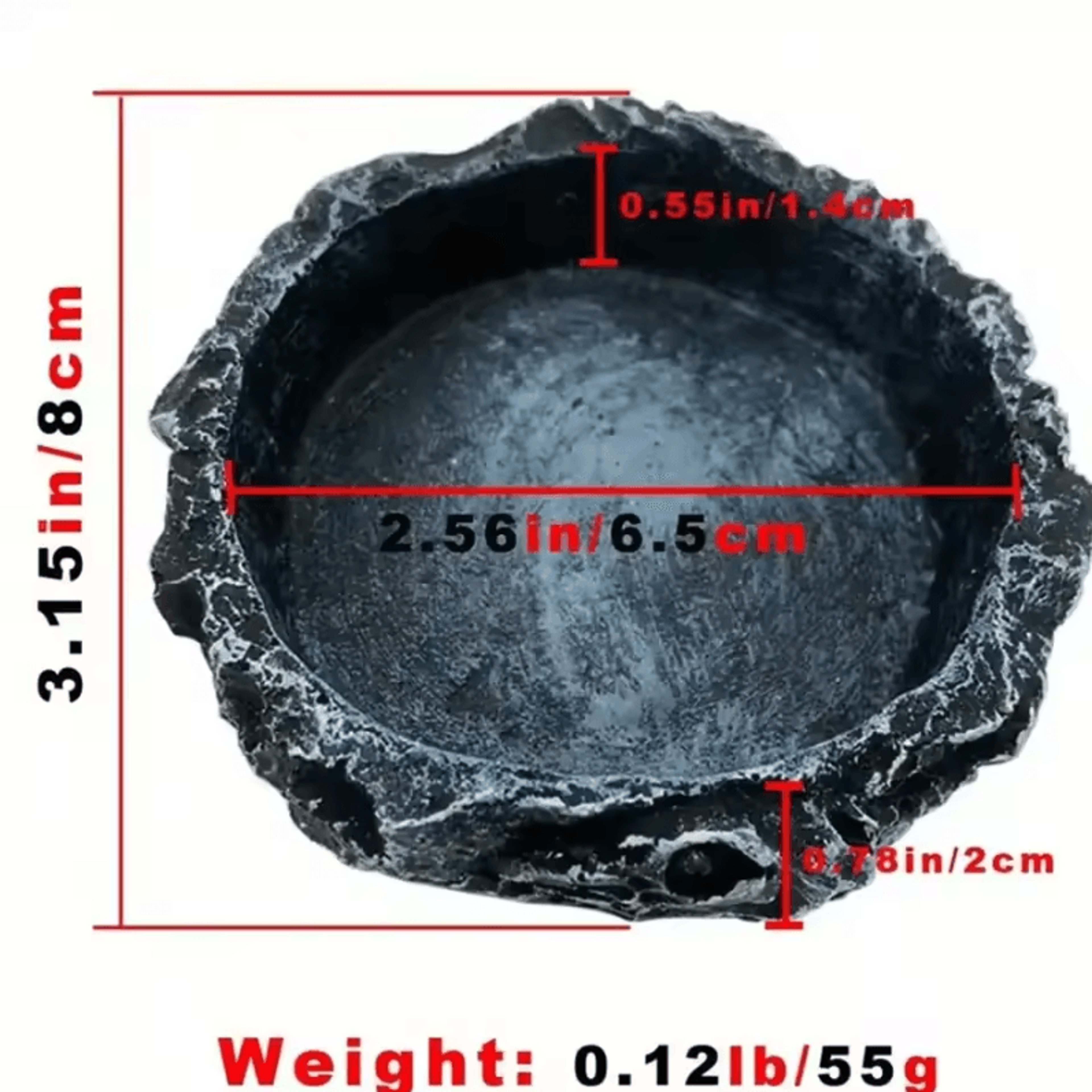 Realistic Stone Reptile Food And Water Bowl 4